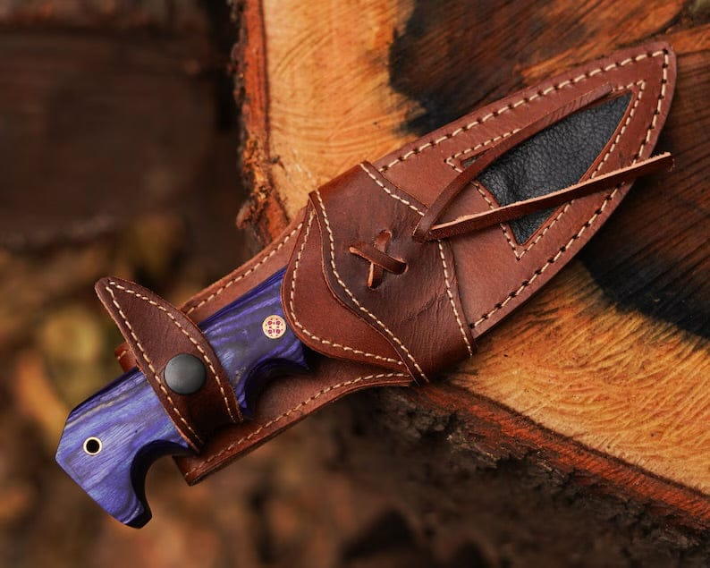 cskforged Hunting knives Bobcat Damascus Steel Hunting Knife by cskforged