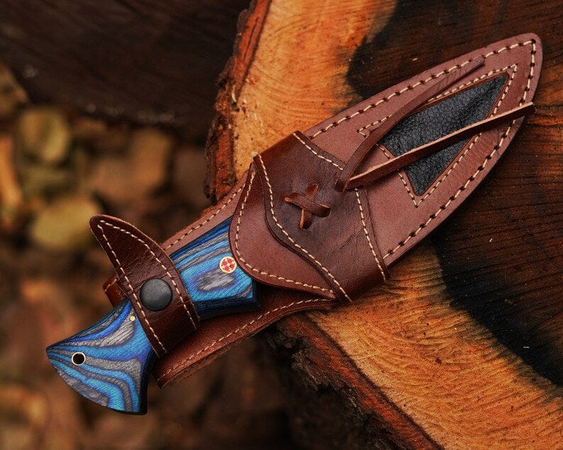 cskforged Hunting knives Bocat Damascus Steel Hunting Knife by cskforged