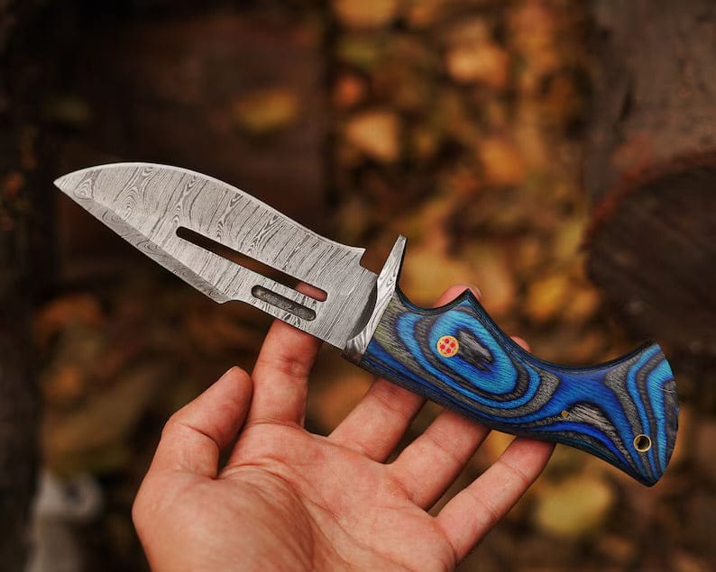 cskforged Hunting knives Bocat Damascus Steel Hunting Knife by cskforged