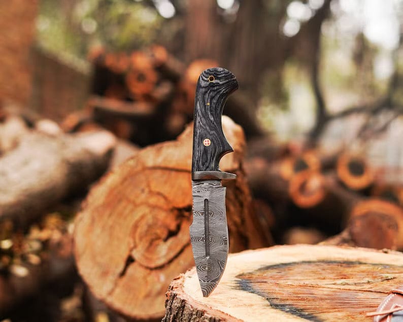 cskforged Hunting knives Bocat Damascus Steel Hunting Knife by cskforged