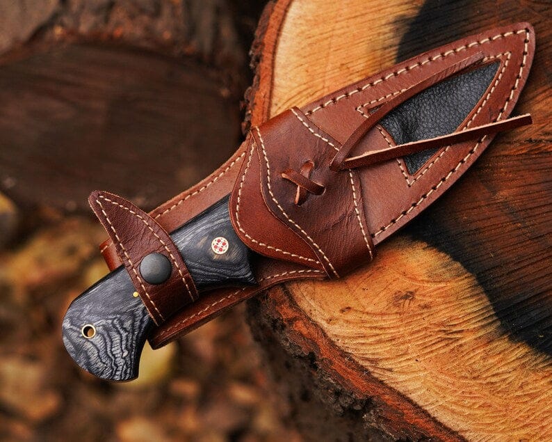 cskforged Hunting knives Bocat Damascus Steel Hunting Knife by cskforged