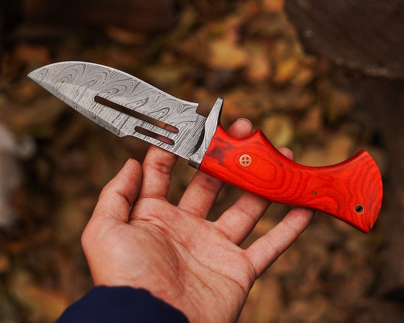 cskforged Hunting knives Bocat Damascus Steel Hunting Knife by cskforged