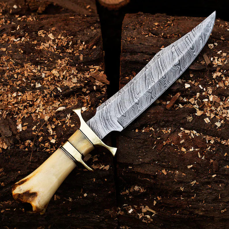 cskforged Hunting knives Damascus Steel Hunting Knives - Custom Handmade knife - Hand Forged Damascus steel Knife