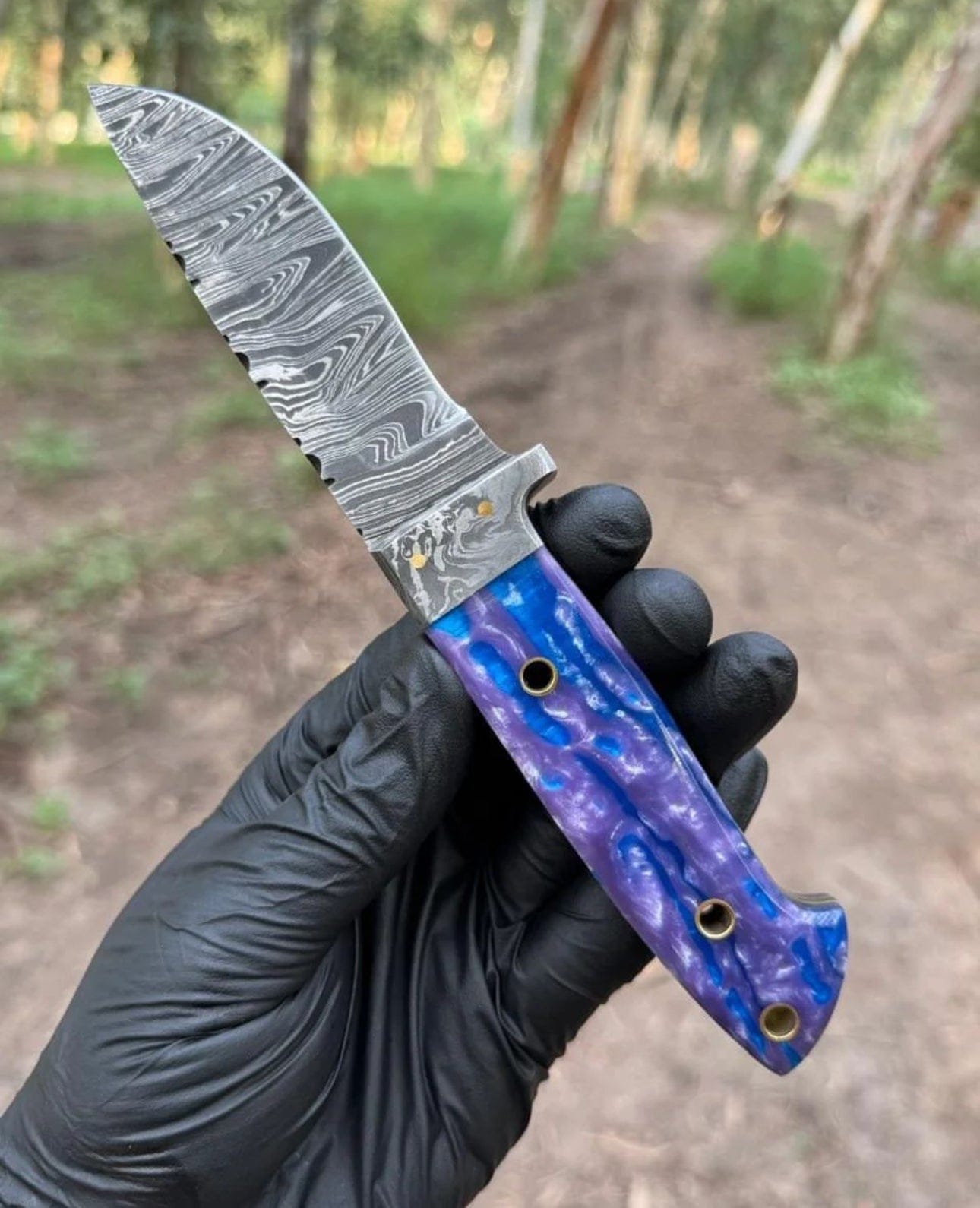 cskforged Hunting knives Hand Forged Folded Damascus Steel Full Tang Skinner Knife