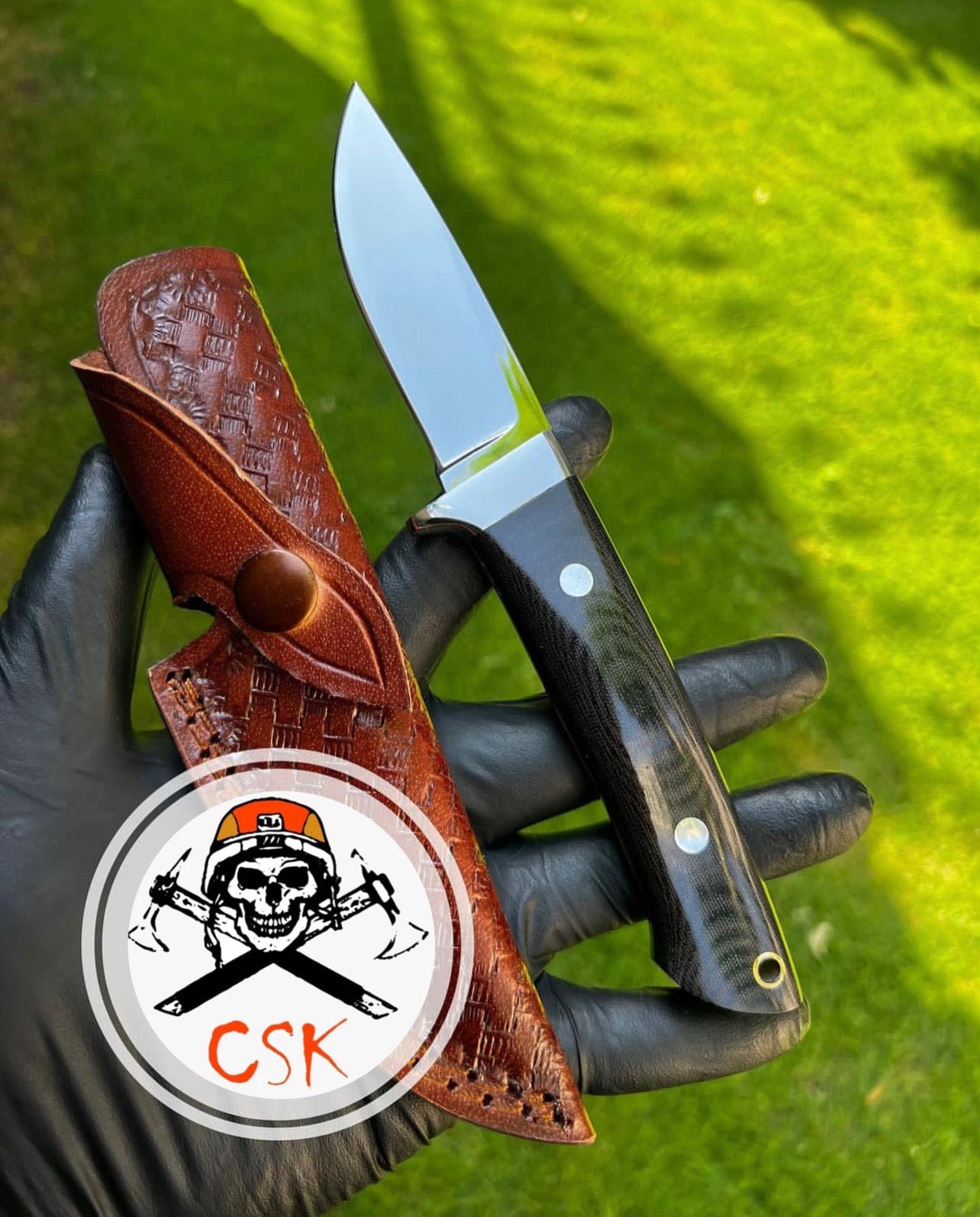 cskforged Hunting knives Handmade 440C Steel High Mirror Polished Blade EDC