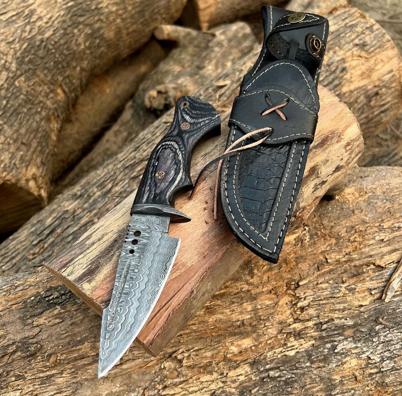 cskforged Hunting knives Handmade Damascus Steel Hunting Knife