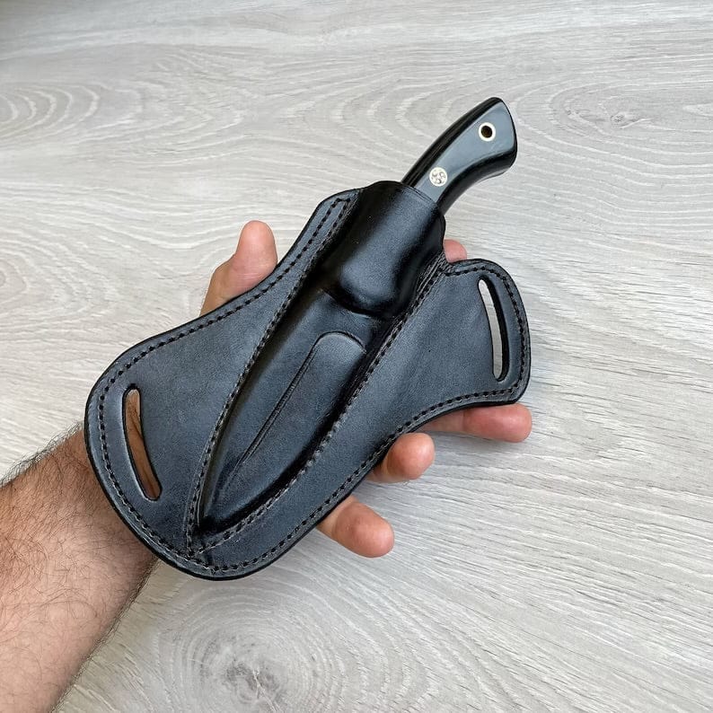 cskforged Hunting knives Hunting Knife 1095 Carbon Steel and Compact Buffalo horn Handle -Blacksmith Made Camping Knife - Bushcraft Knife - Survival Knife with Sheath