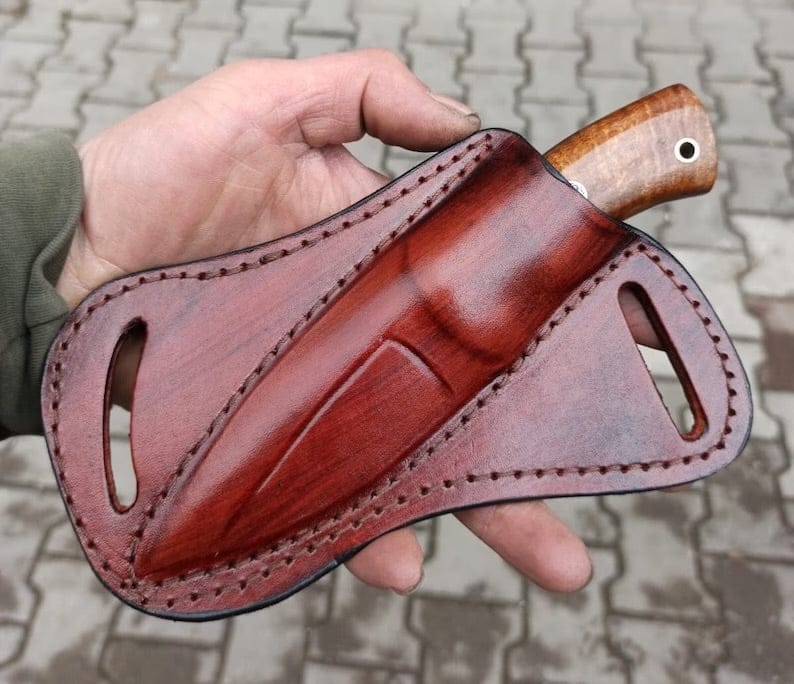cskforged Hunting knives Hunting Knife 1095 Carbon Steel and Walnut Wood Handle -Blacksmith Made Camping Knife - Bushcraft Knife - Survival Knife with Sheath