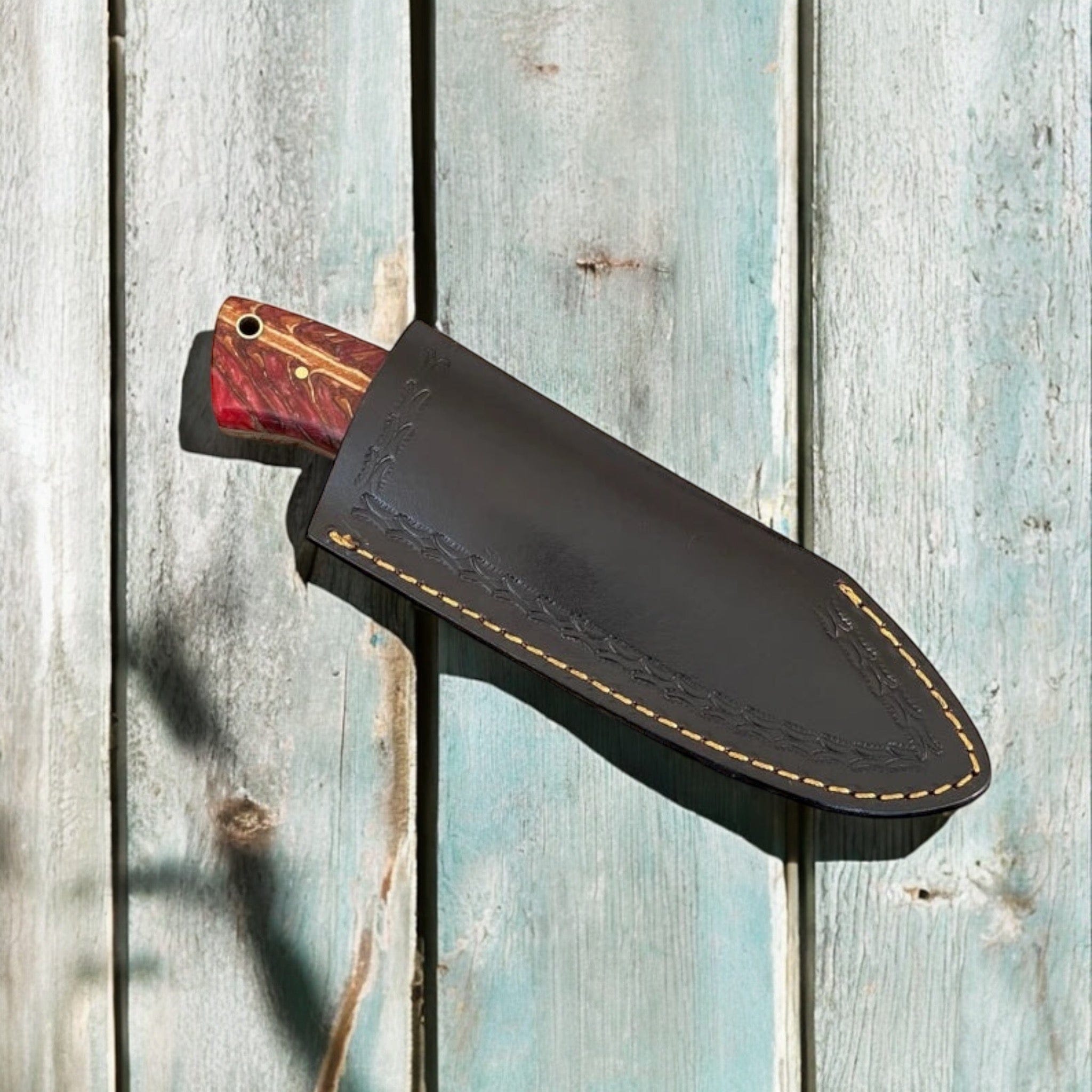 cskforged Hunting knives HUNTING KNIFE WITH PINE CONE HANDLE HIGH CARBON STEEL, HANDMADE FIXED BLADE KNIFE