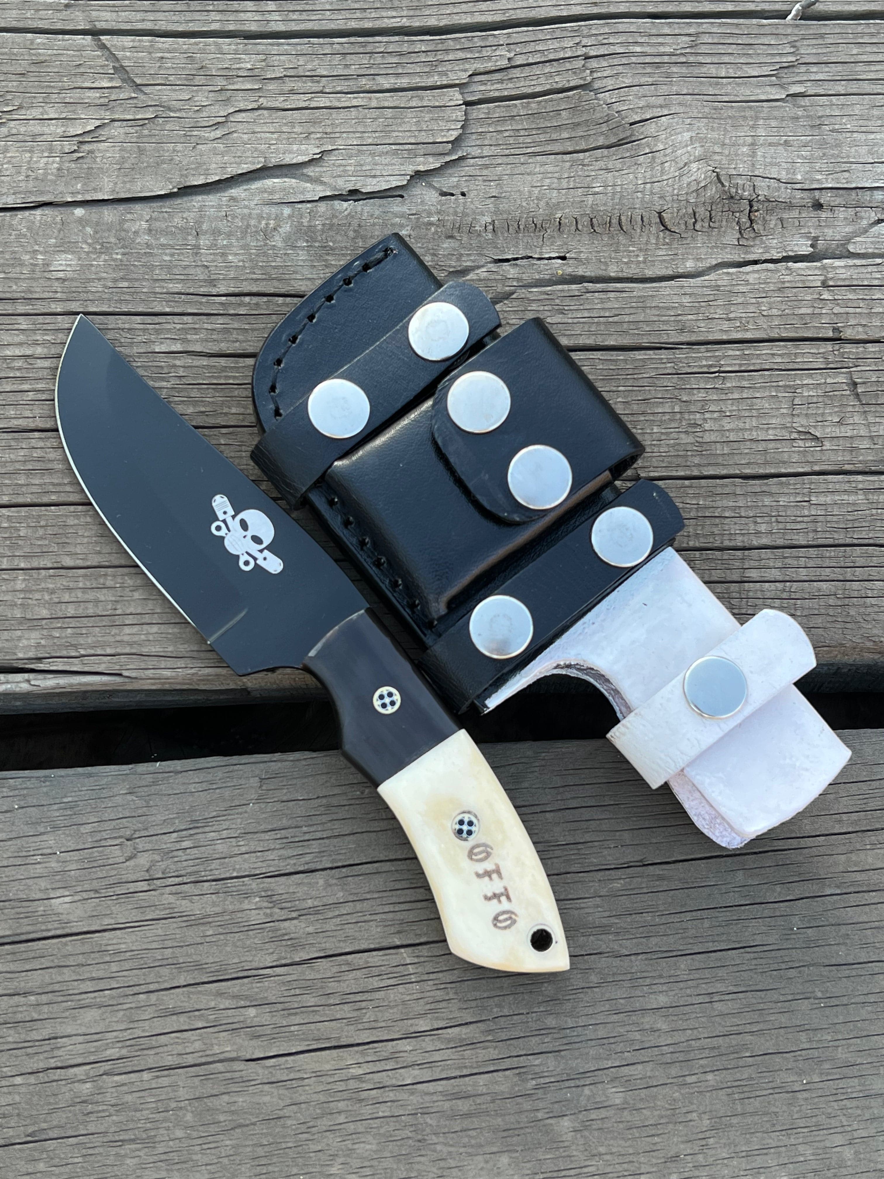 cskforged Hunting knives New Full Tang Custom Handmade J2 SteelBlack Coated Blade Hunting Knives