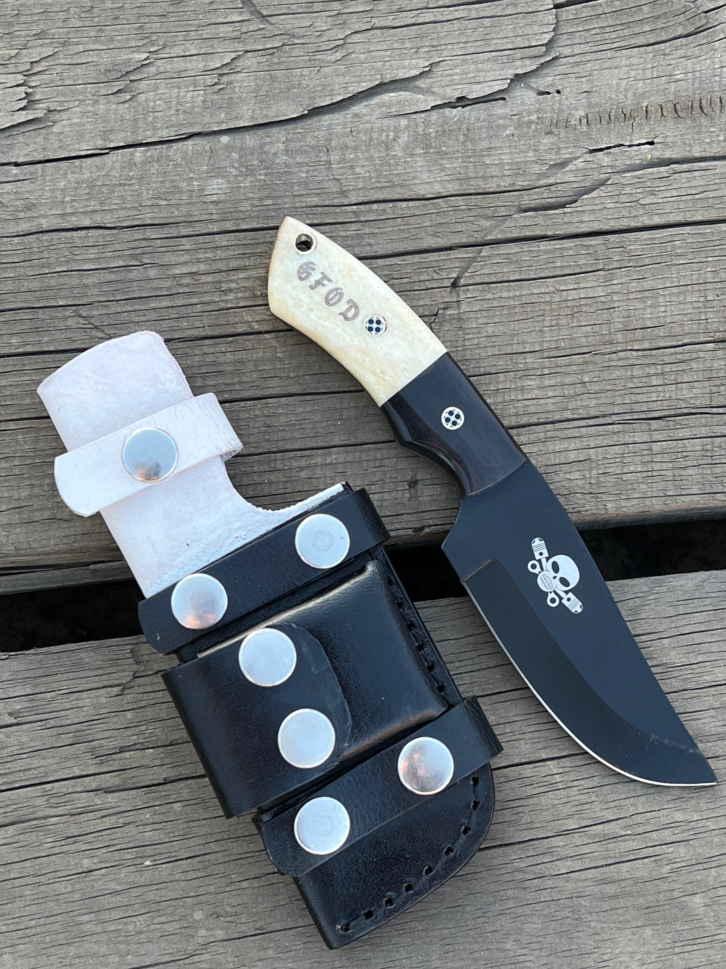 cskforged Hunting knives New Full Tang Custom Handmade J2 SteelBlack Coated Blade Hunting Knives