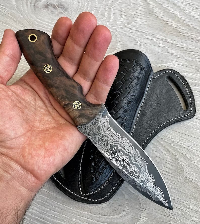 cskforged Hunting knives REAL DAMASCUS Hunting Knife Wenge Wood Handle - 150 Layers - Blacksmith Made - Camping Knife - Damascus Steel Knife - Survival Knife