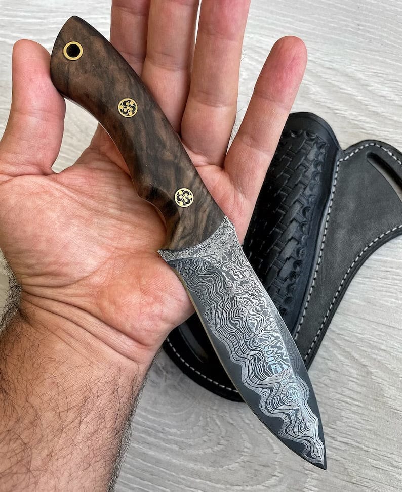 cskforged Hunting knives REAL DAMASCUS Hunting Knife Wenge Wood Handle - 150 Layers - Blacksmith Made - Camping Knife - Damascus Steel Knife - Survival Knife