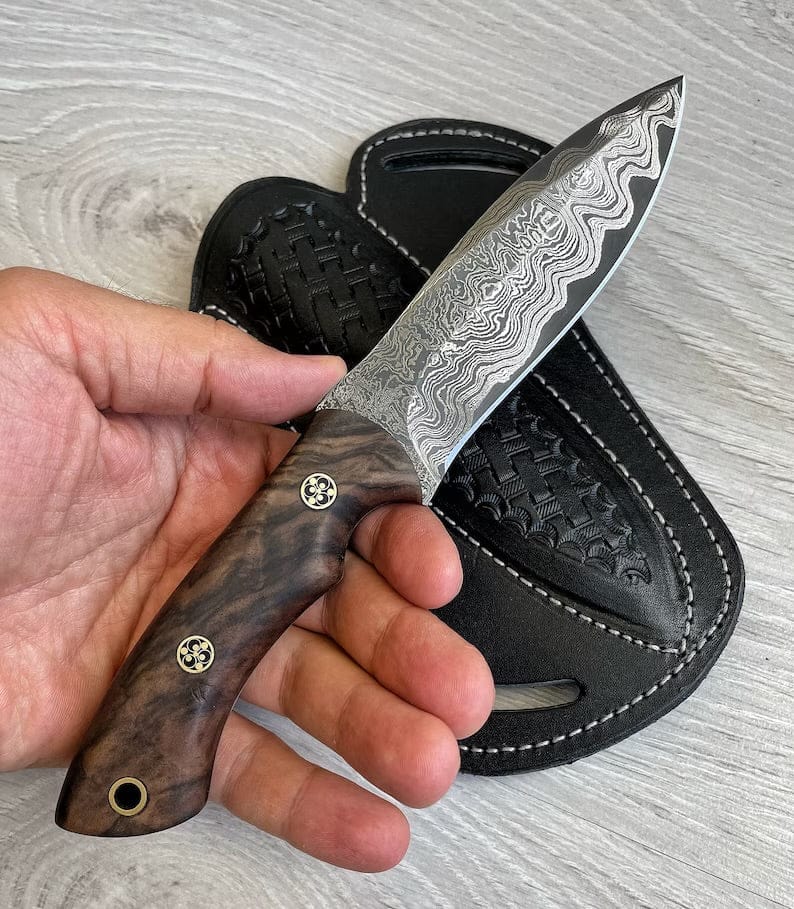 cskforged Hunting knives REAL DAMASCUS Hunting Knife Wenge Wood Handle - 150 Layers - Blacksmith Made - Camping Knife - Damascus Steel Knife - Survival Knife