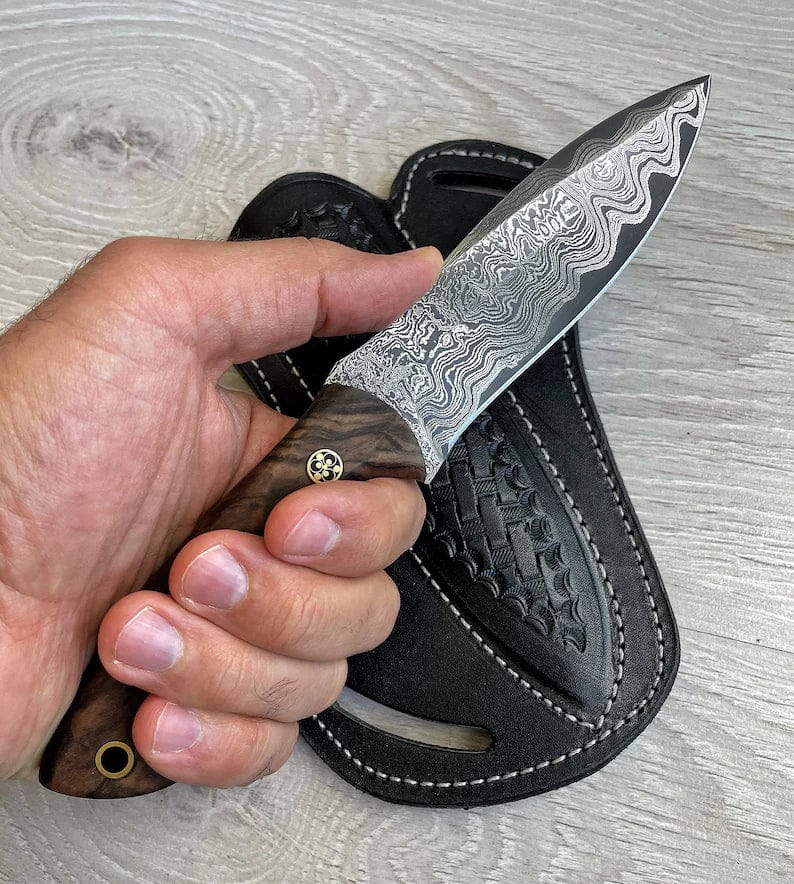 cskforged Hunting knives REAL DAMASCUS Hunting Knife Wenge Wood Handle - 150 Layers - Blacksmith Made - Camping Knife - Damascus Steel Knife - Survival Knife
