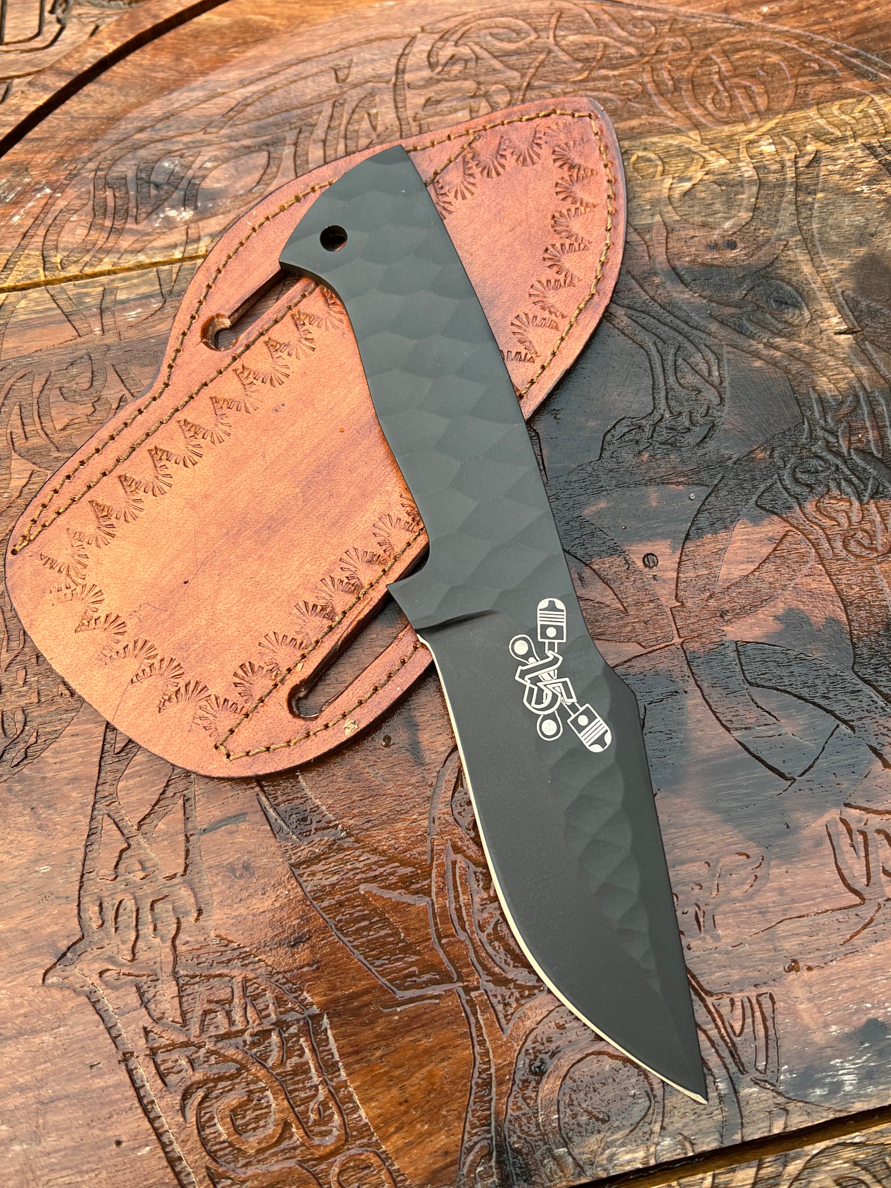 cskforged Hunting knives SYLO Crossed Piston 15-Knife Full Tang  Hand Forged J2 Steel SYLO Blade