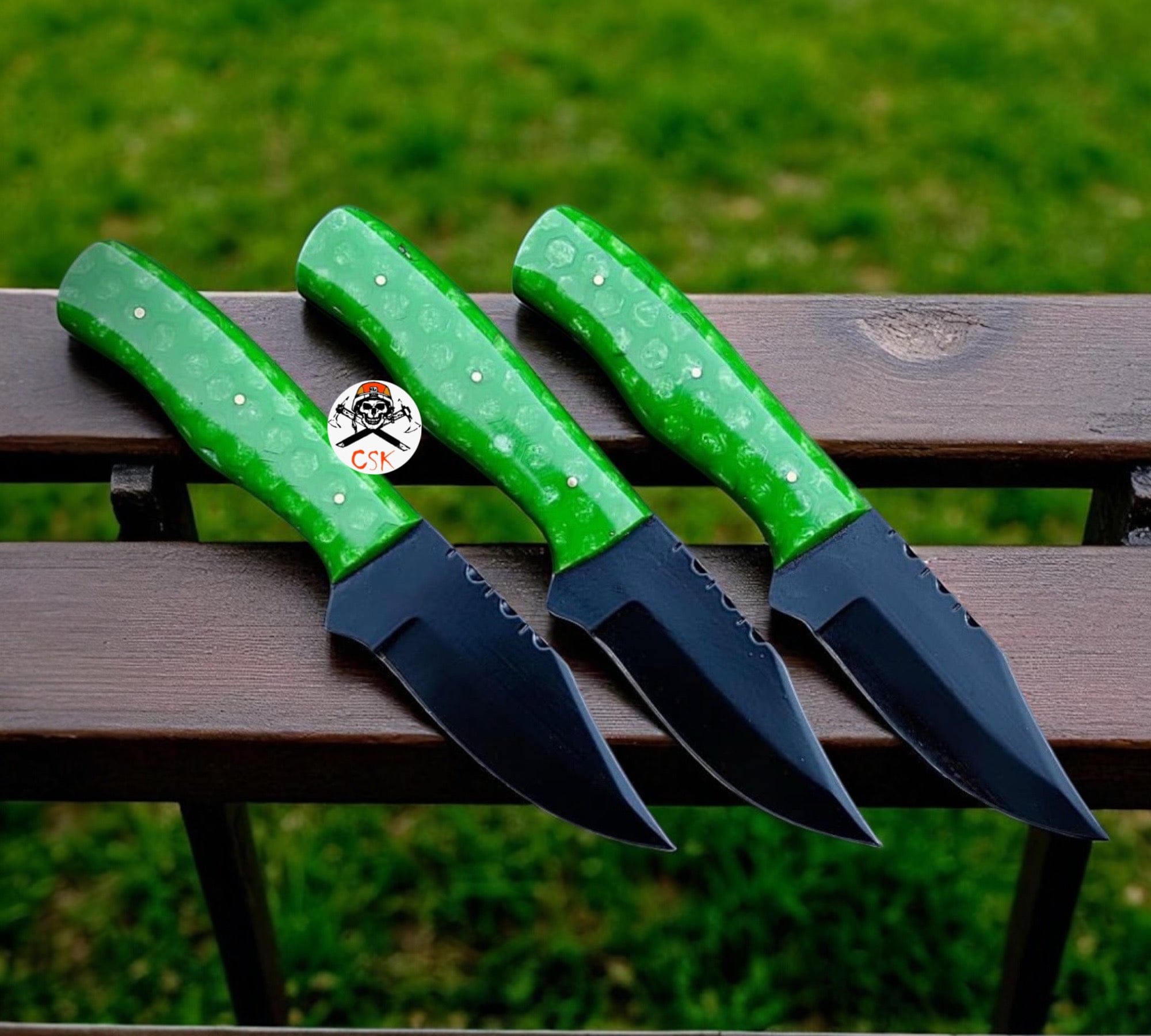 cskforged Hunting knives The Green Hive | Premium Honeycomb Grip Blade Set
