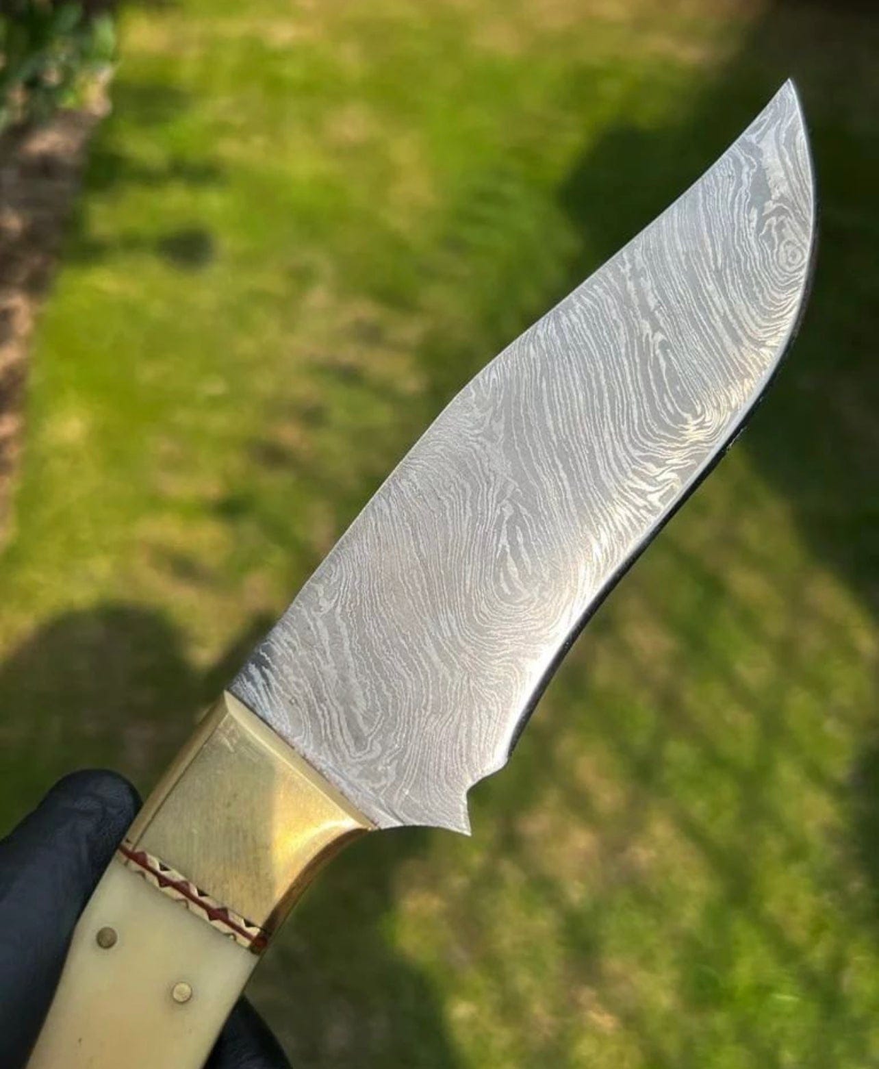 cskforged Hunting & Survival Knives Custom Handmade Damascus Steel Full Tang Trailing Point Hunting Knife
