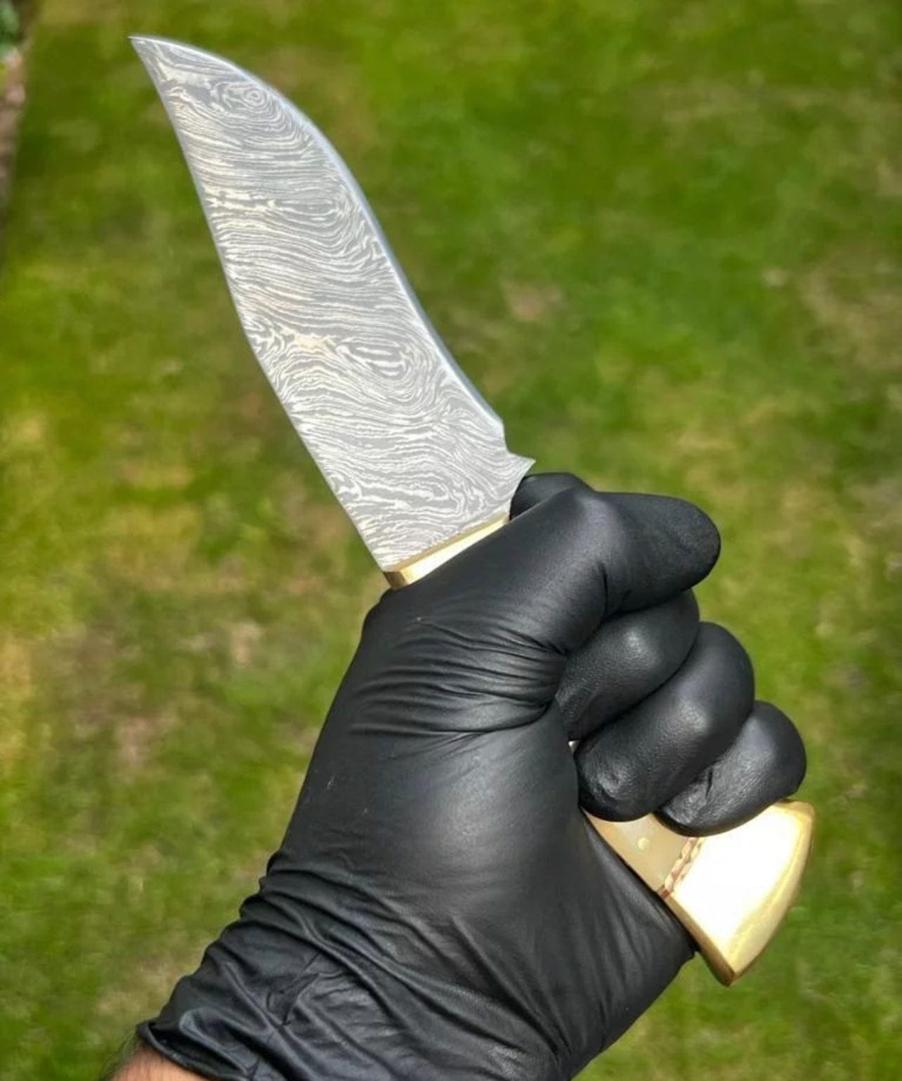 cskforged Hunting & Survival Knives Custom Handmade Damascus Steel Full Tang Trailing Point Hunting Knife