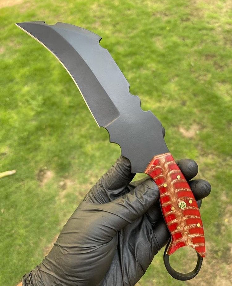 cskforged Karambit Handmade D2 steel Black Coated karambit knife