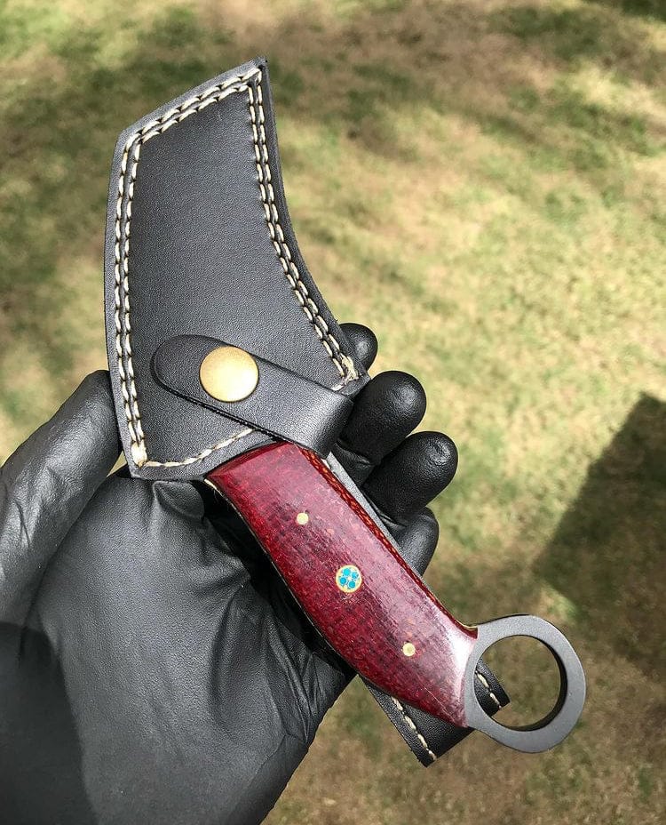 cskforged Karambit Handmade D2 steel Black Coated karambit Neck knife