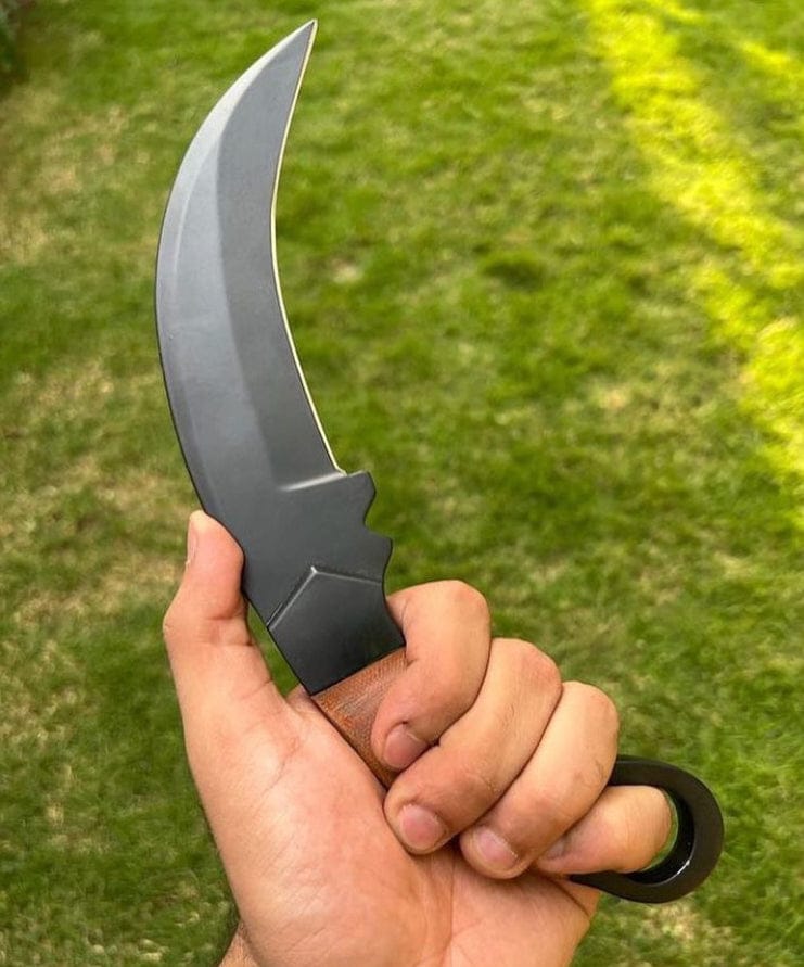 cskforged Karambit Handmade D2 steel Black Coated Ring Tail karambit knife