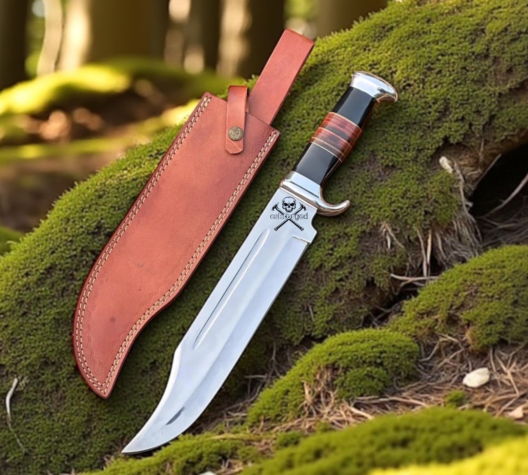 cskforged Knife Crocodile Dundee Knife – Classic 18” Full Tang Bowie for Outdoor & Collectors