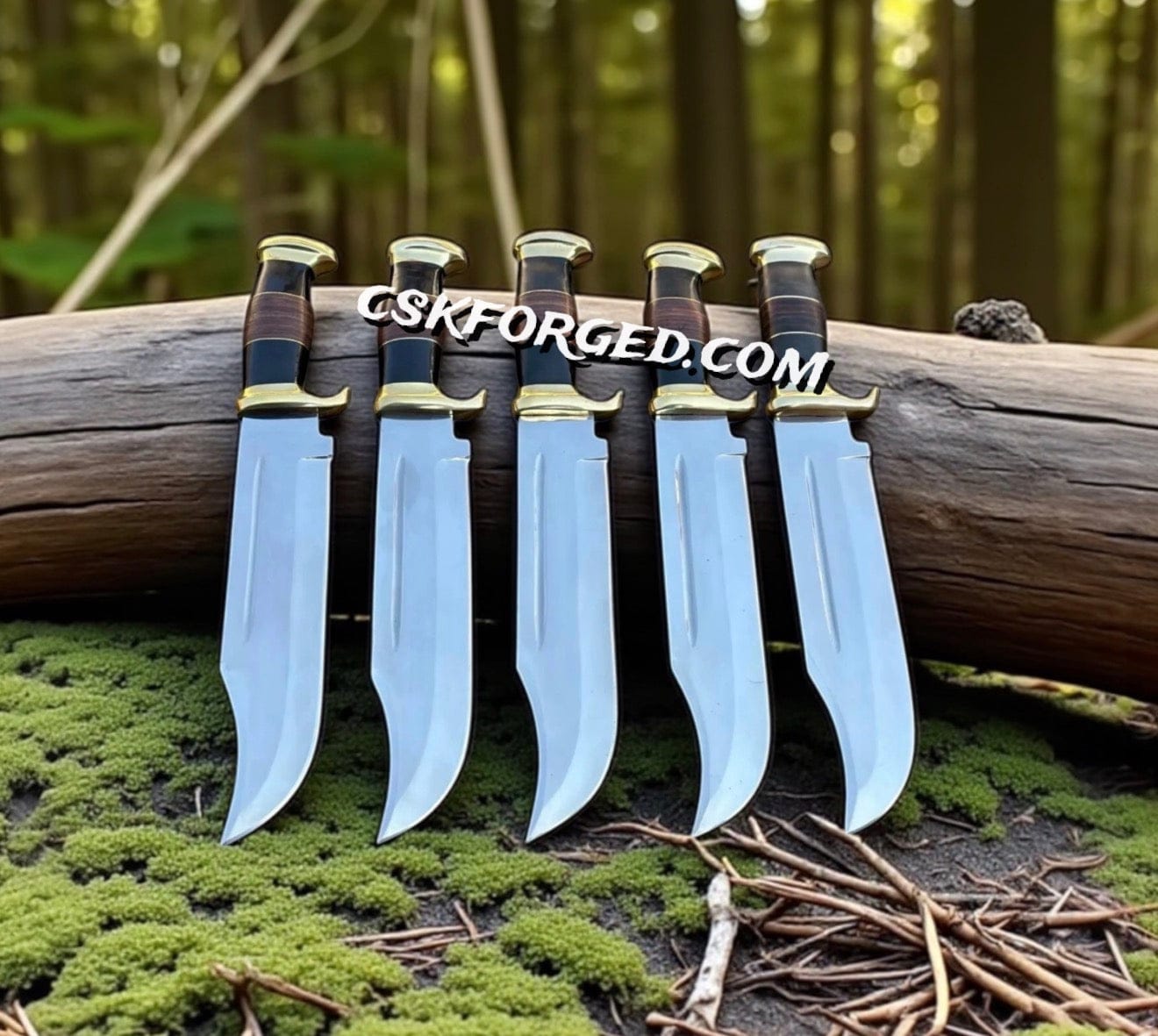 cskforged Knife Crocodile Dundee Knife Set Deal– Classic Full Tang Bowie for Outdoor & Collectors
