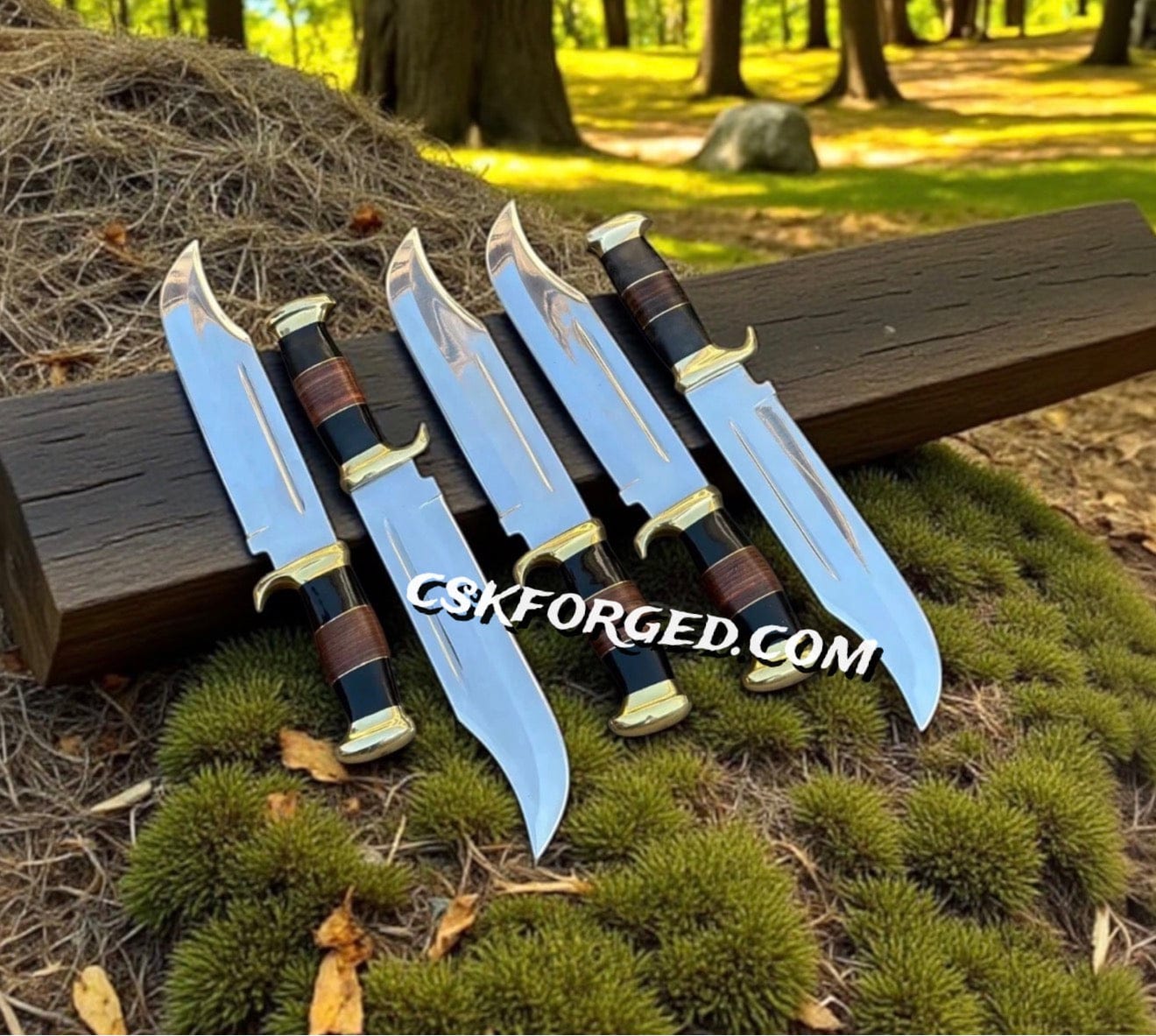 cskforged Knife Crocodile Dundee Knife Set Deal– Classic Full Tang Bowie for Outdoor & Collectors