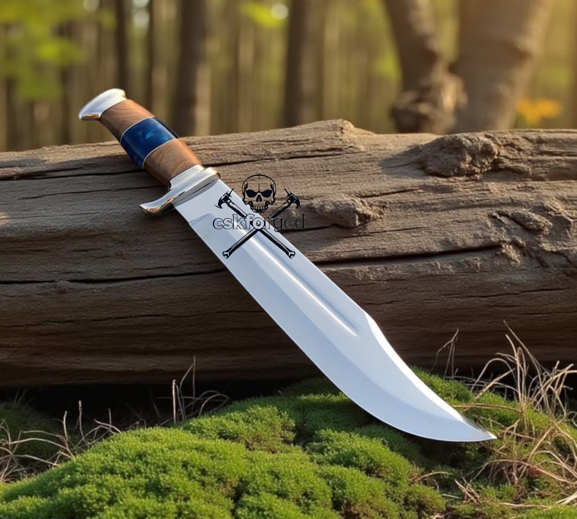cskforged Knife Crocodile Dundee Knifes– Classic Full Tang Bowie for Outdoor & Collectors
