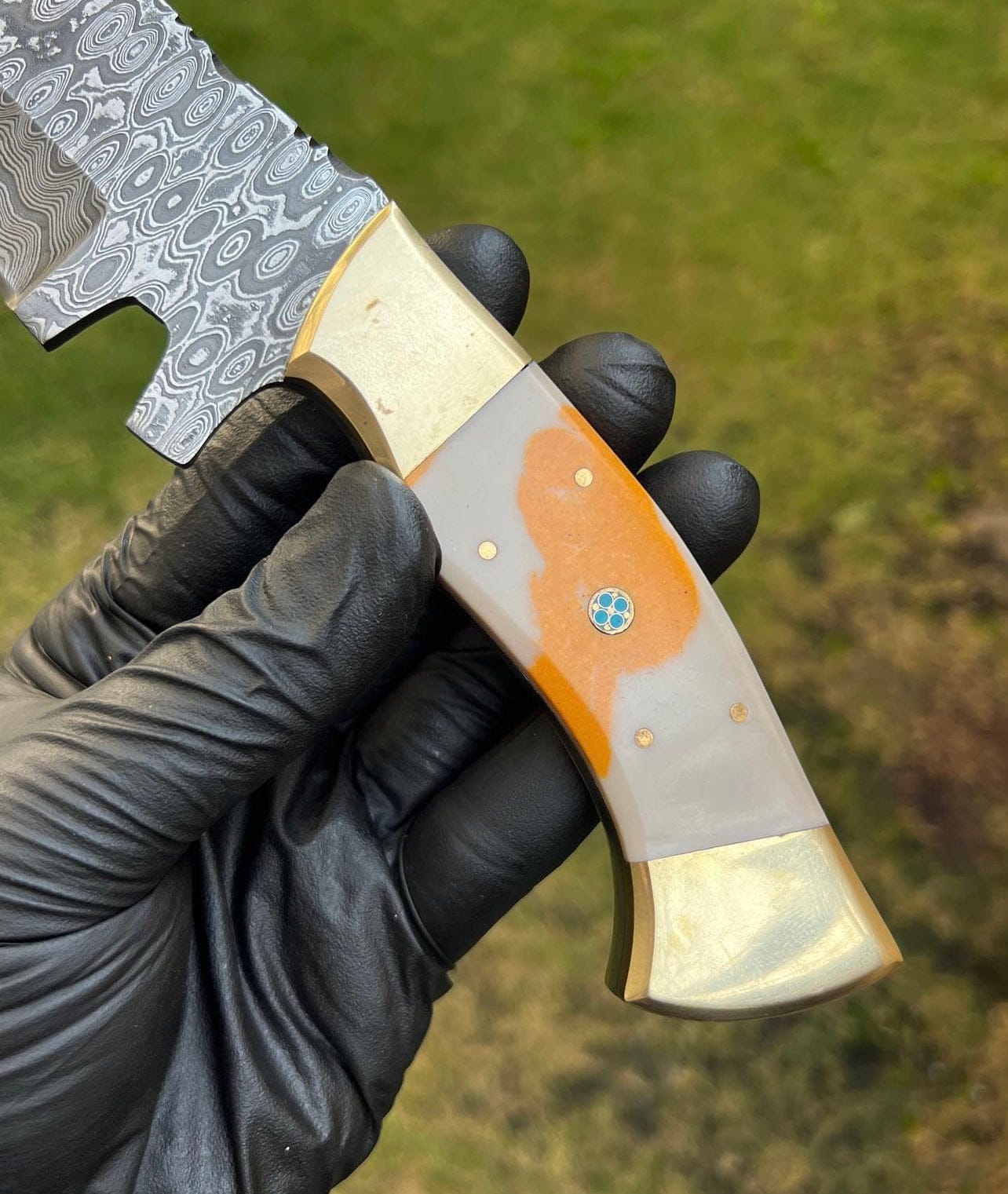 cskforged Knife Damascus Steel Camping knife