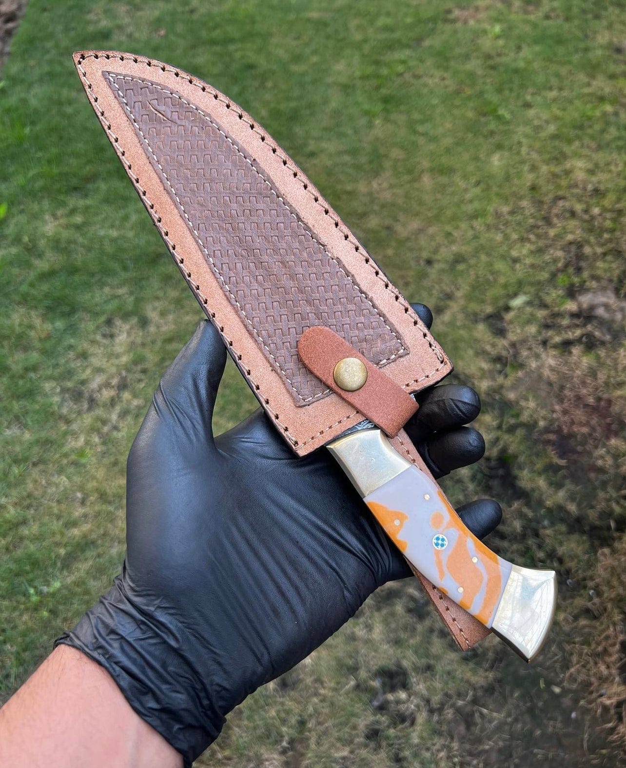 cskforged Knife Damascus Steel Camping knife