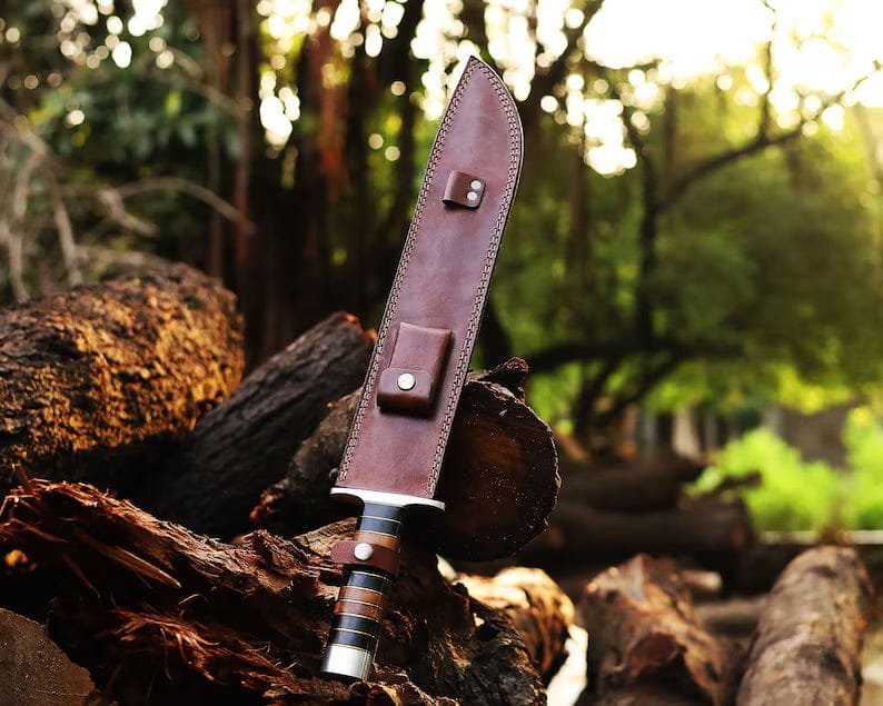 cskforged Knife Hand Made J2 Steel Camping Knife, Multi Functional Outdoor Companion & Wood Handle