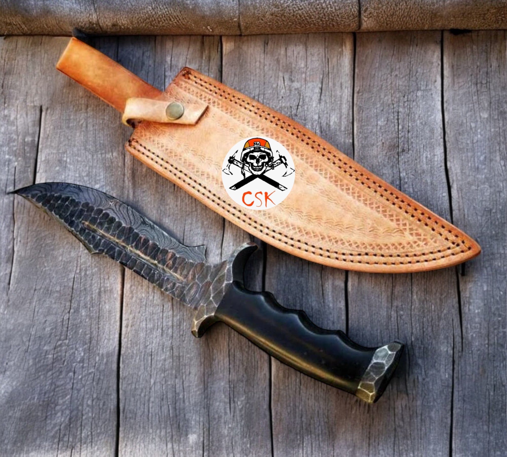 cskforged Knife Handforged Tactical Knife with Micarta Handle