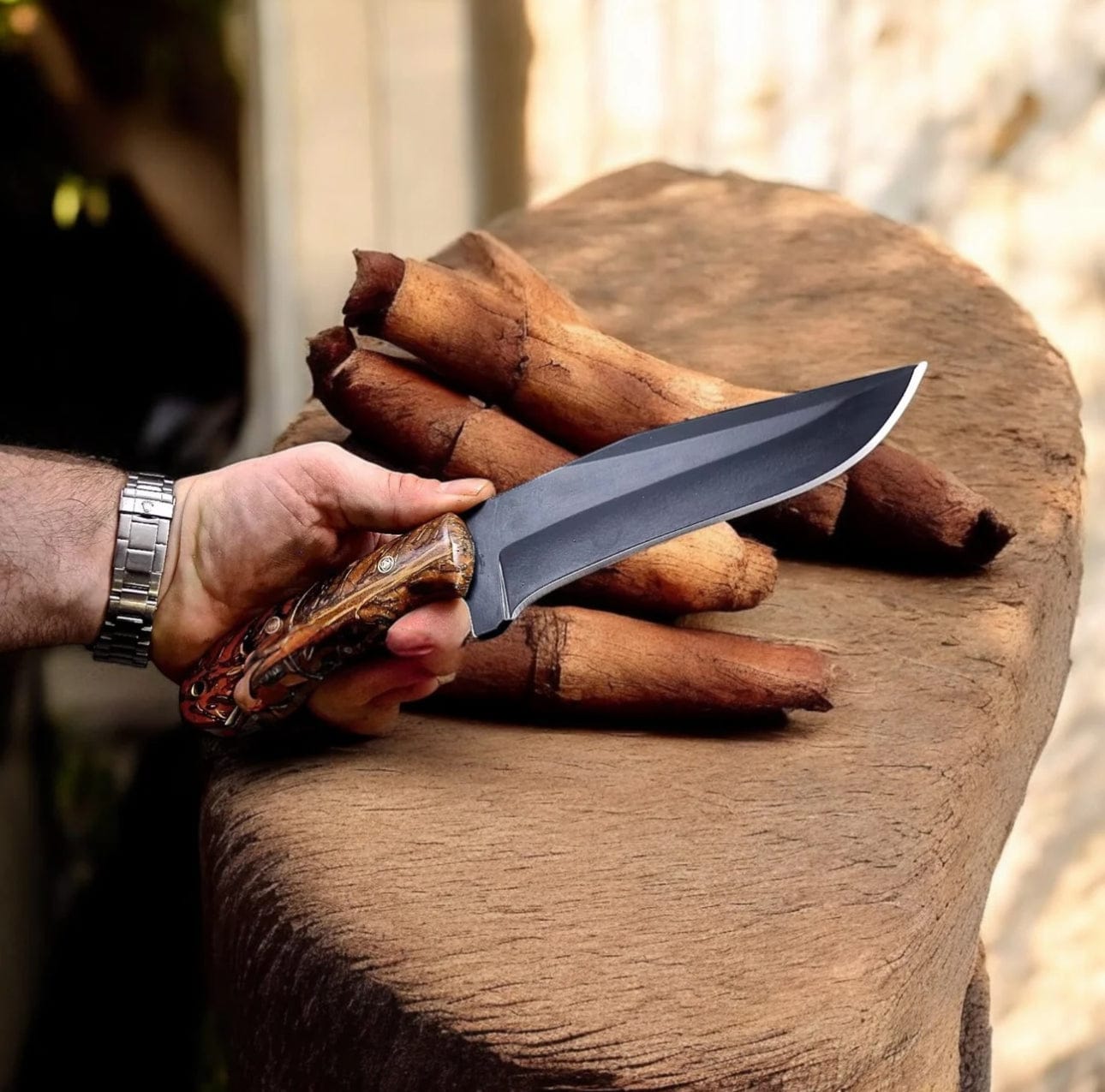 cskforged Knife Handmade 10" Custom PINE CONE Hunting Camping Knife