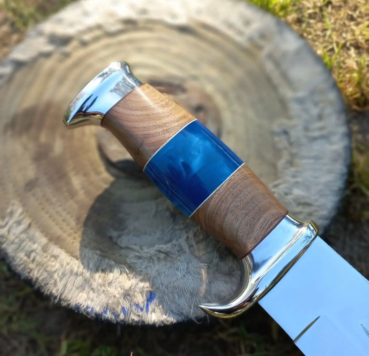 cskforged Knife Handmade D2 Steel Mirror Polish Heavy Duty Camping Knife