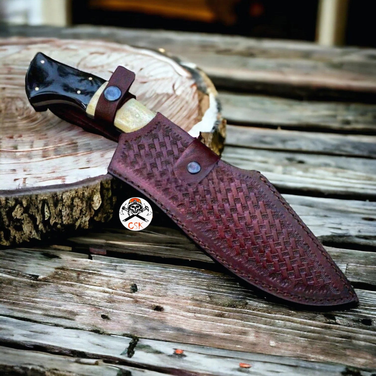 cskforged Knife Hunting Survival Knife with D2 steel Blade