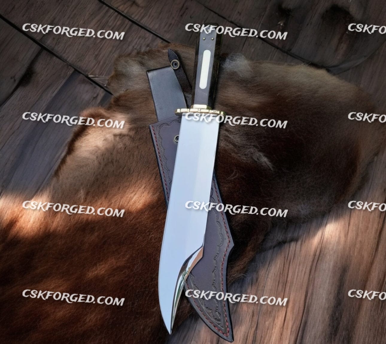 cskforged Knife Midnight Ranger Along Knife With Coffin Handle
