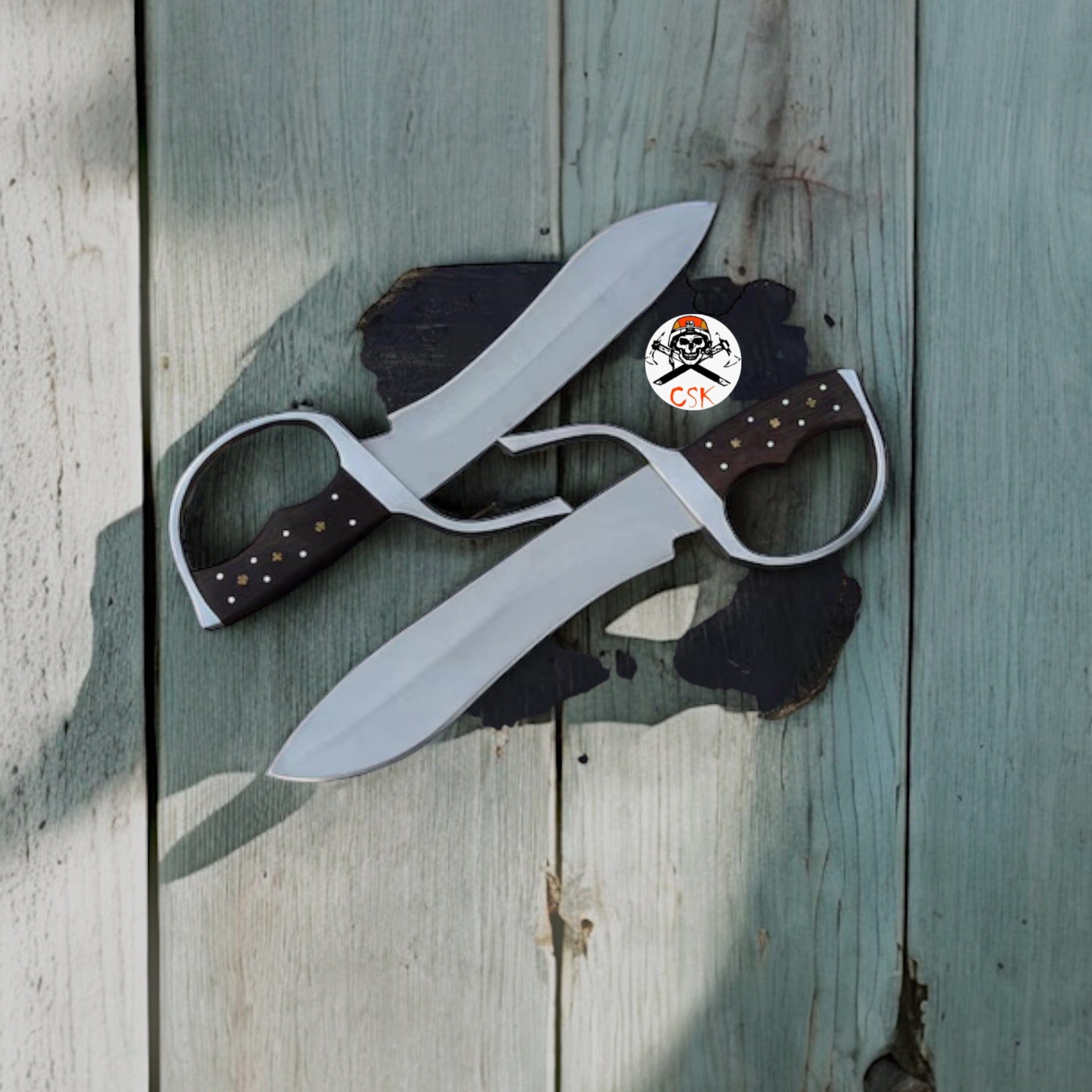 cskforged Knife Pair Of Wing Chun knives | Hung Gar High stainless Steel Blades | Arts of Wushu Knives Bart Cham Dao