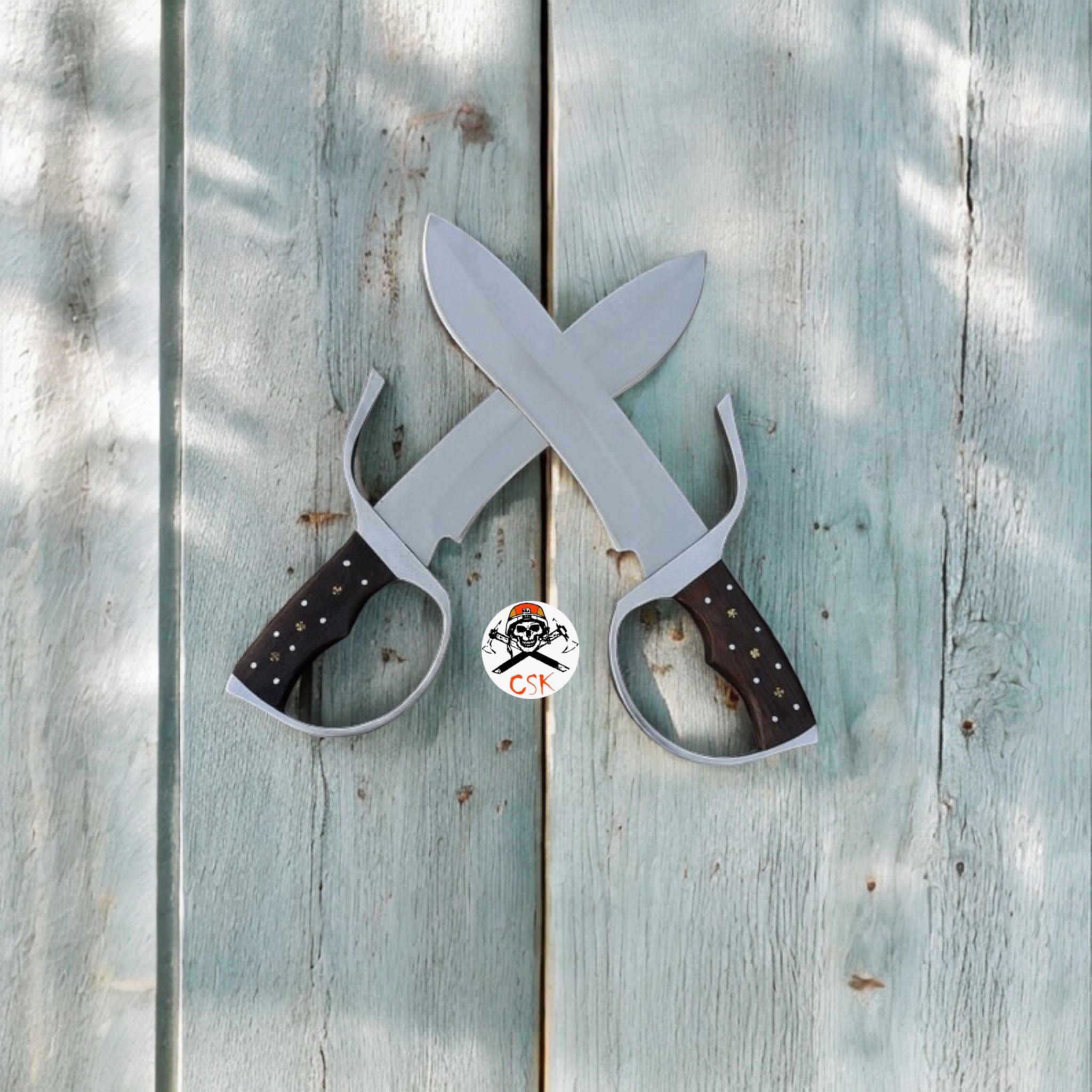 cskforged Knife Pair Of Wing Chun knives | Hung Gar High stainless Steel Blades | Arts of Wushu Knives Bart Cham Dao