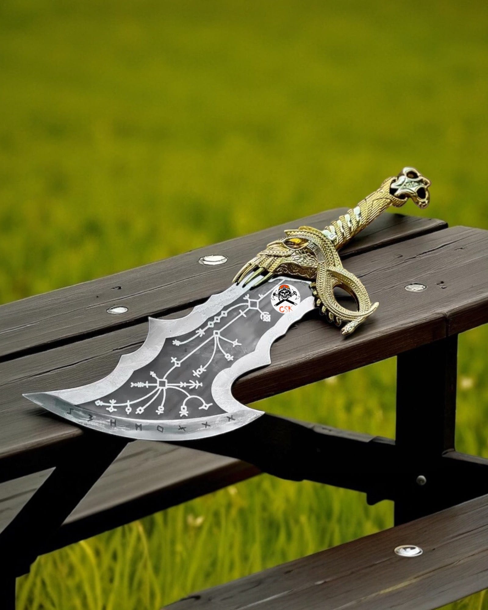 cskforged Knight sword Blade of Chaos – God of War Inspired Handmade Steel Blade
