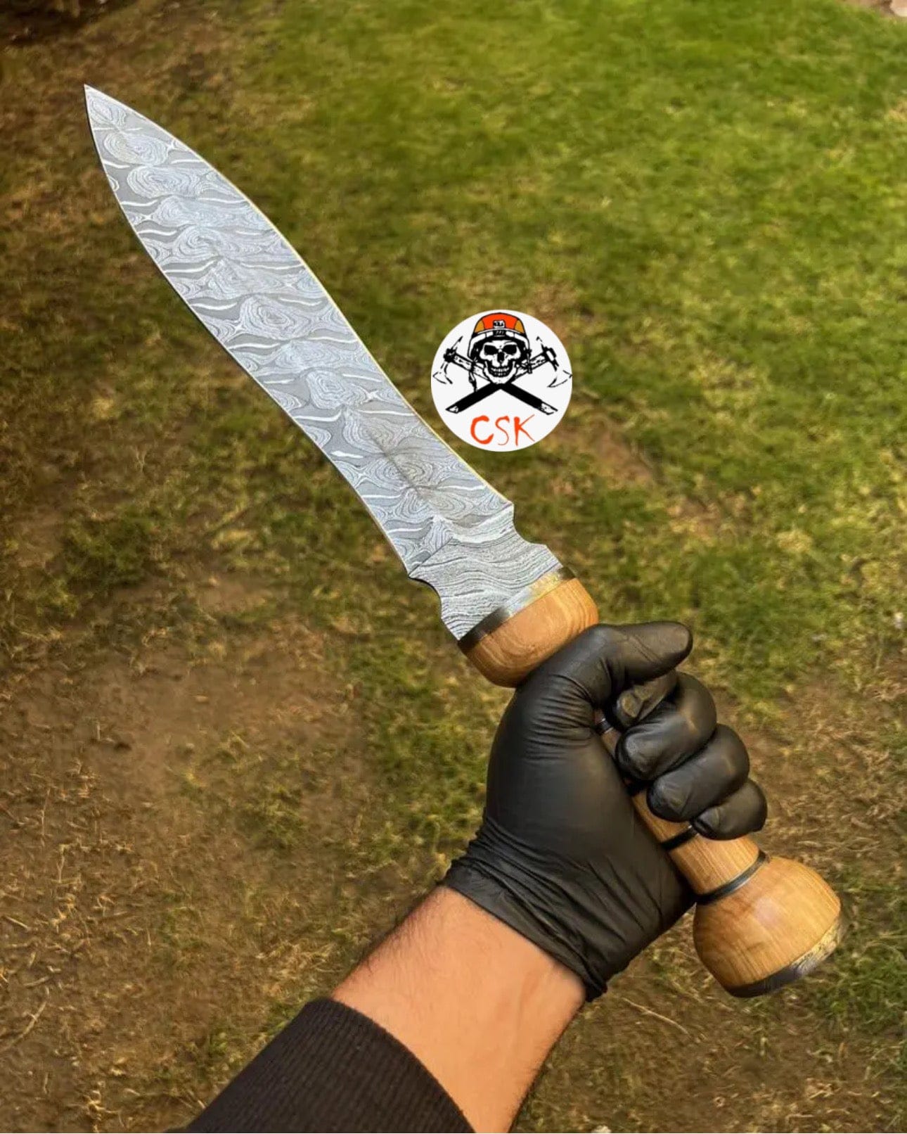 cskforged Knight sword Handcrafted Damascus Steel Gladius Sword with Custom Wooden Handle and Leather Sheath