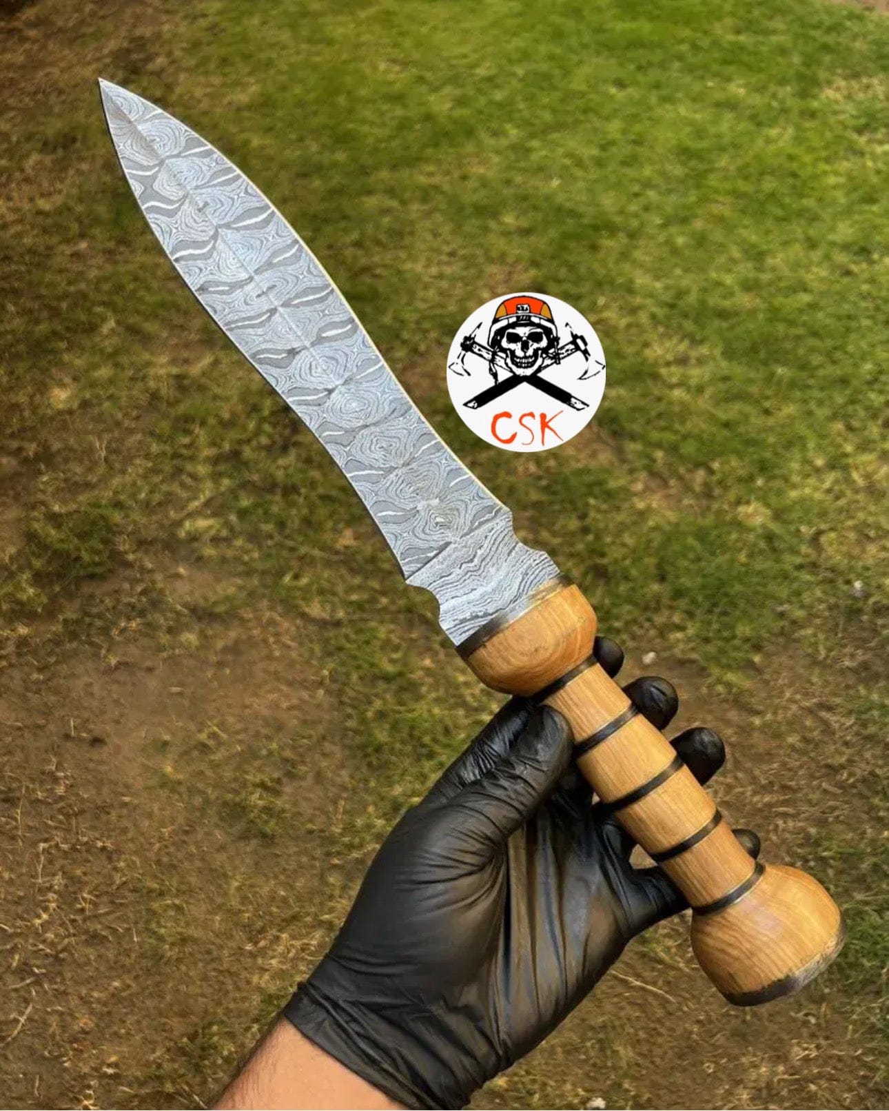 cskforged Knight sword Handcrafted Damascus Steel Gladius Sword with Custom Wooden Handle and Leather Sheath