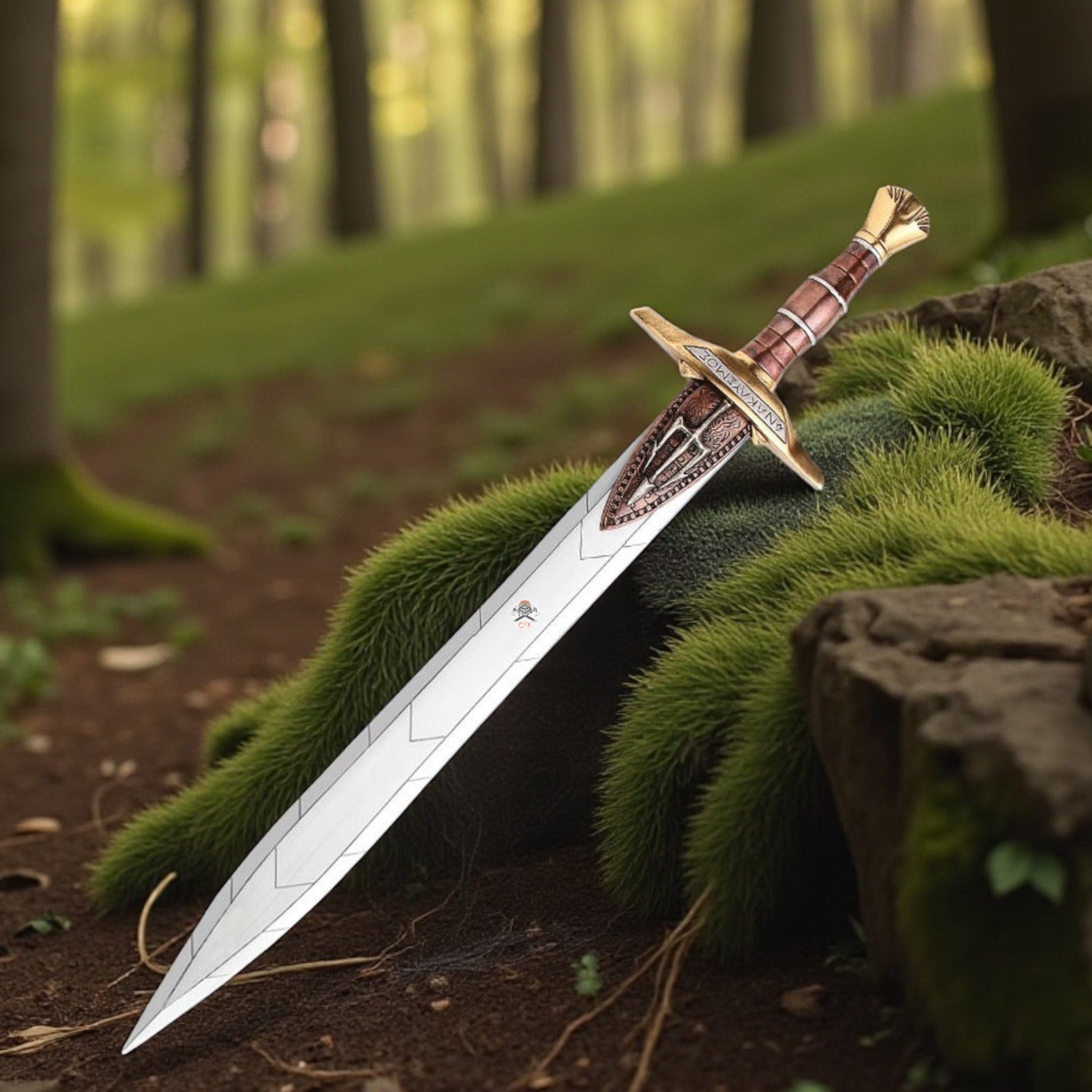 cskforged Knight sword Percy Jackson Riptide Sword Prop Replica - Anaklusmos Bronze Sword from Sea of Monsters