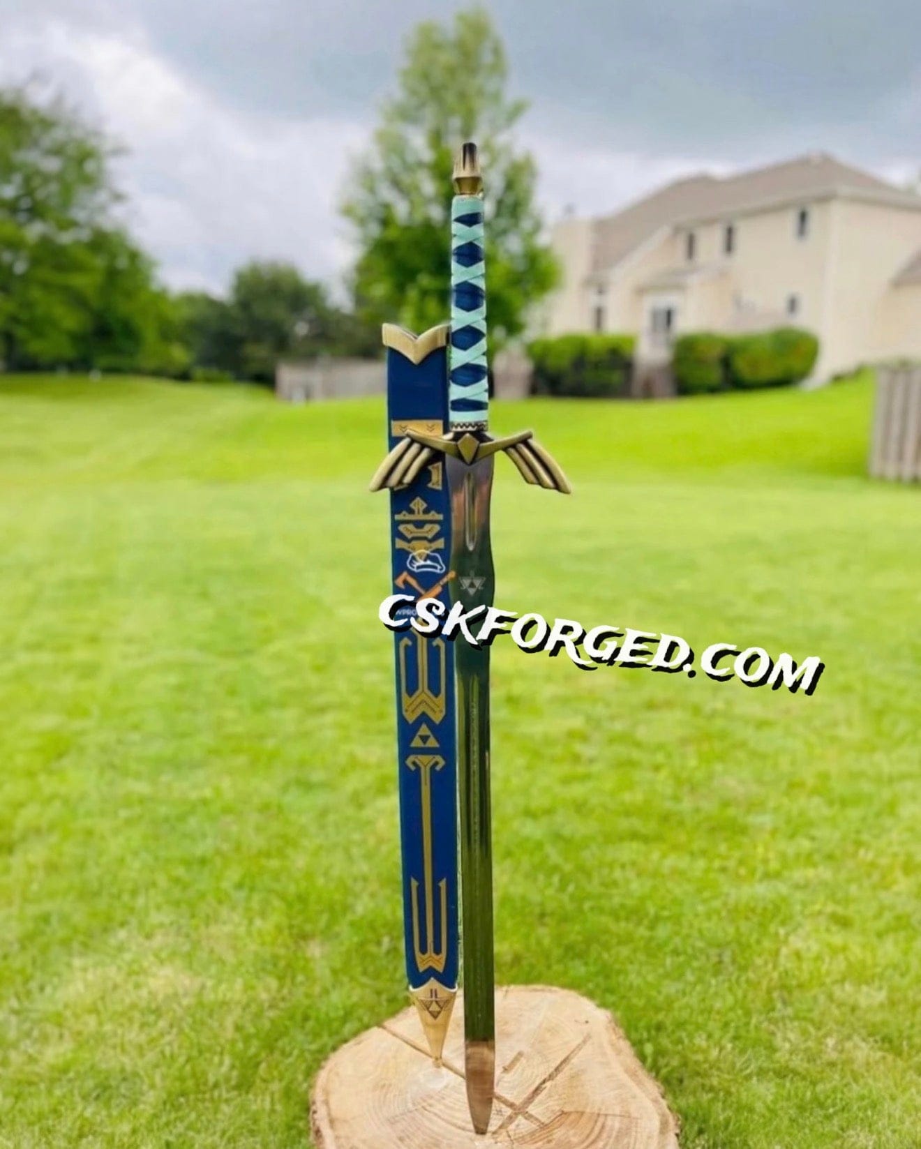 cskforged Knight sword The LEGEND of ZELDA Full Tang Skyward Link's Master Sword with Scabbard-Costume Armor