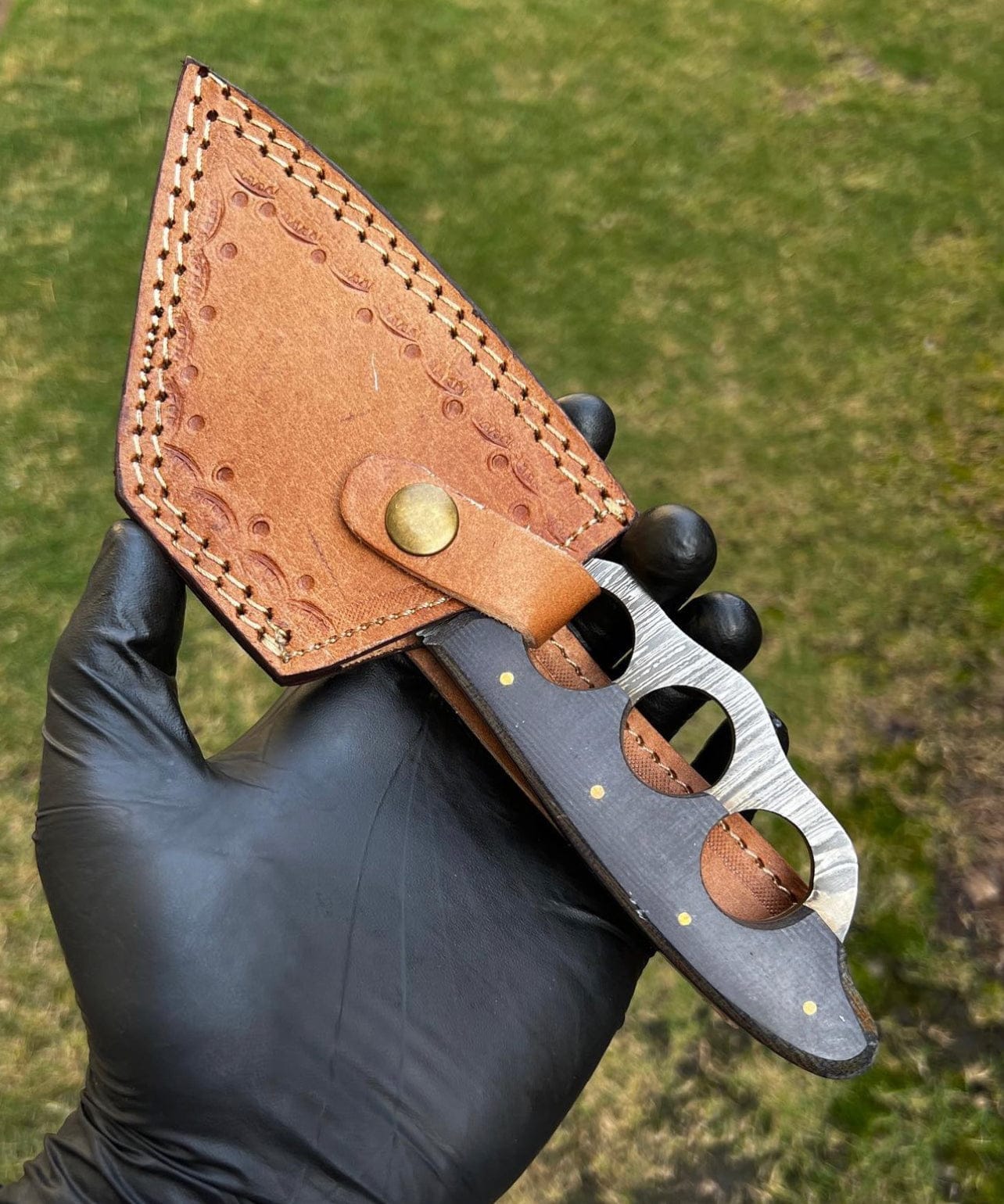 cskforged New Handmade Damascus Knuckle Knife