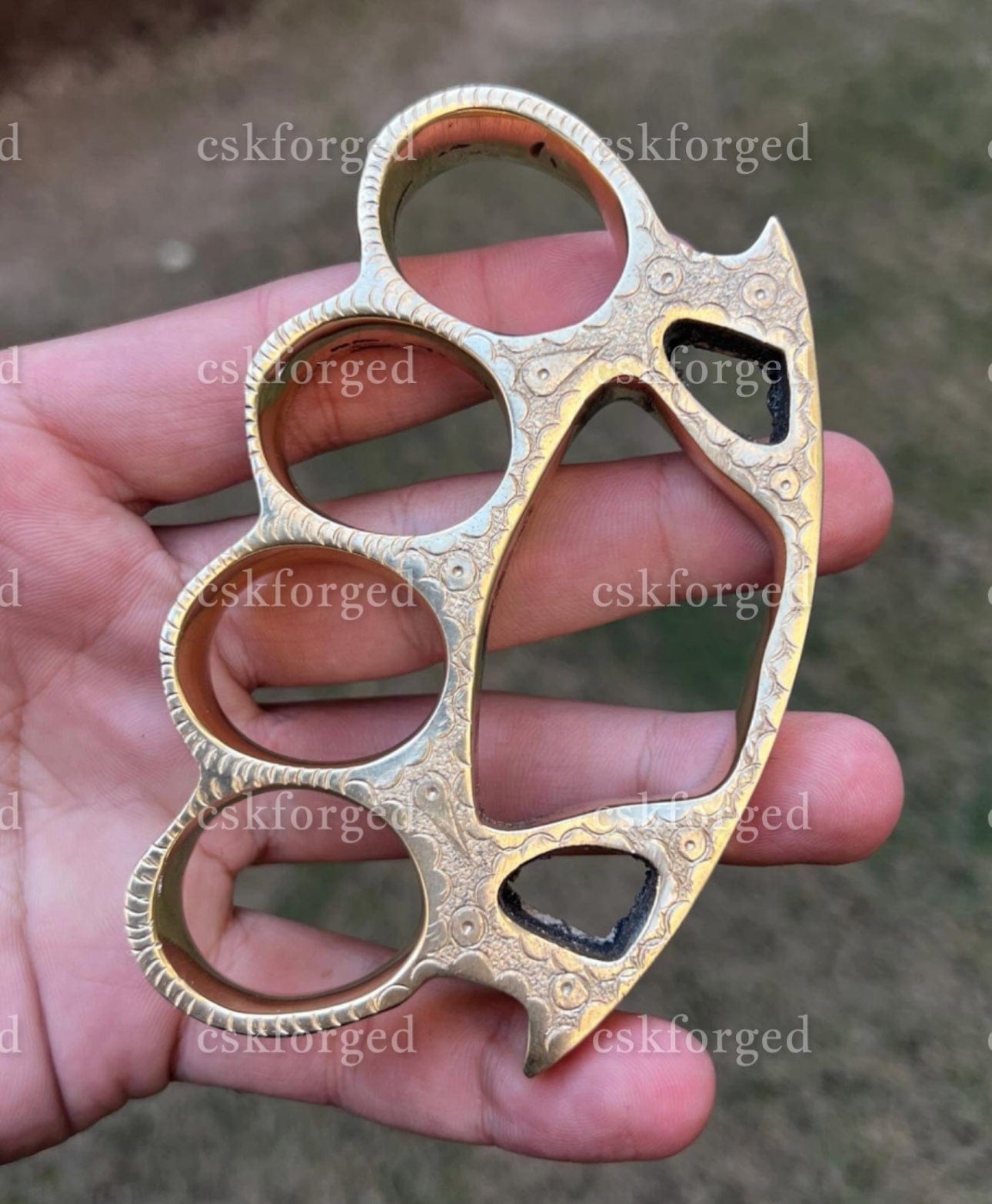 cskforged Premium Hand Casted Engraved Brass knuckle