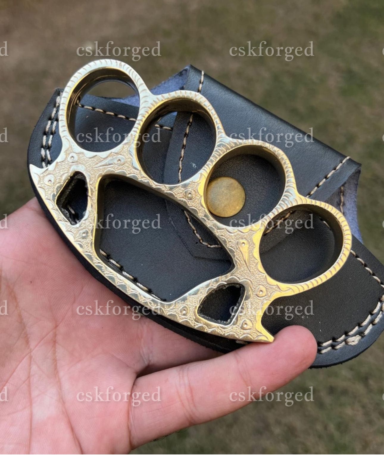 cskforged Premium Hand Casted Engraved Brass knuckle
