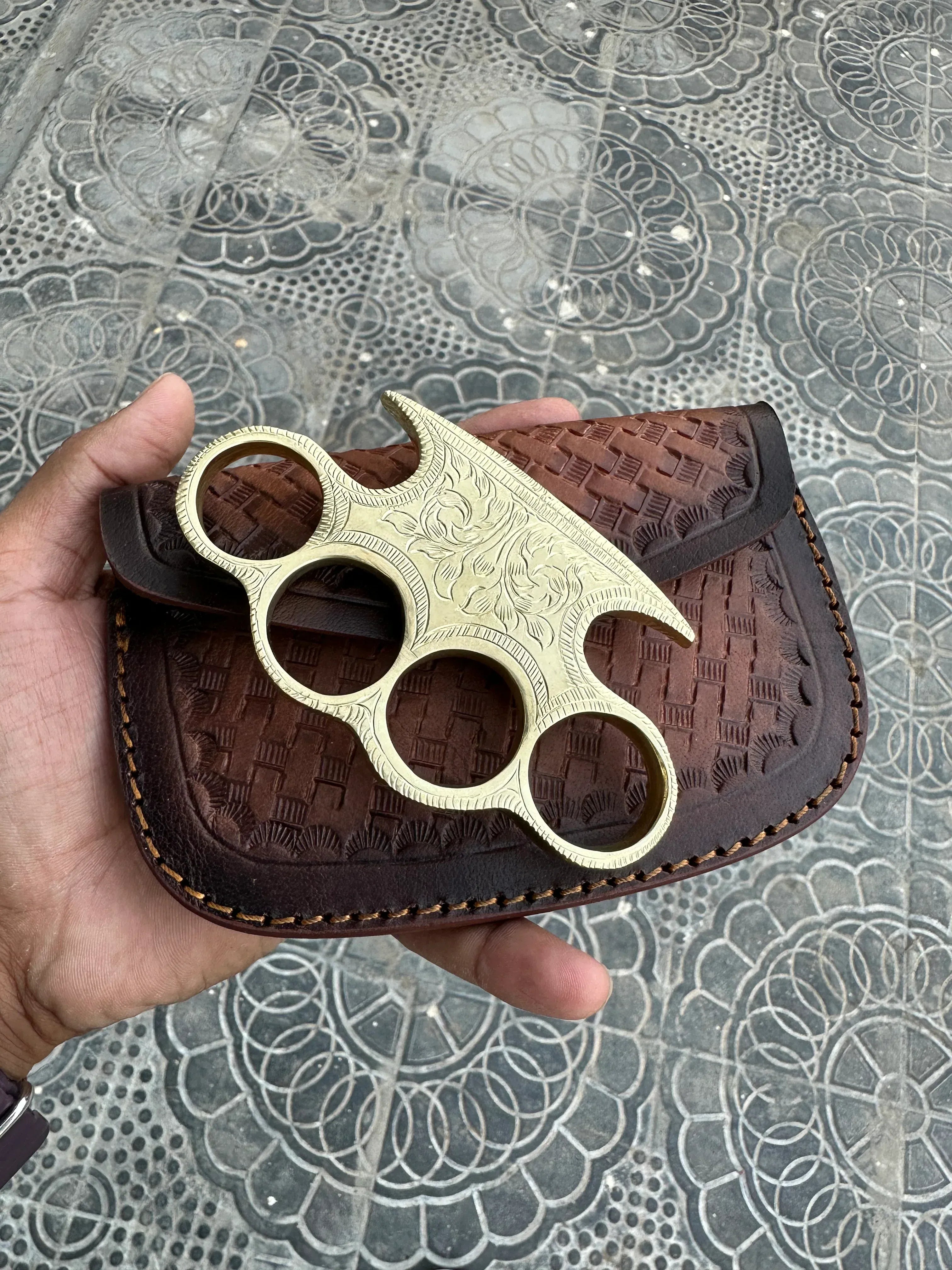 cskforged Premium Handmade Brass Engraved Knuckle