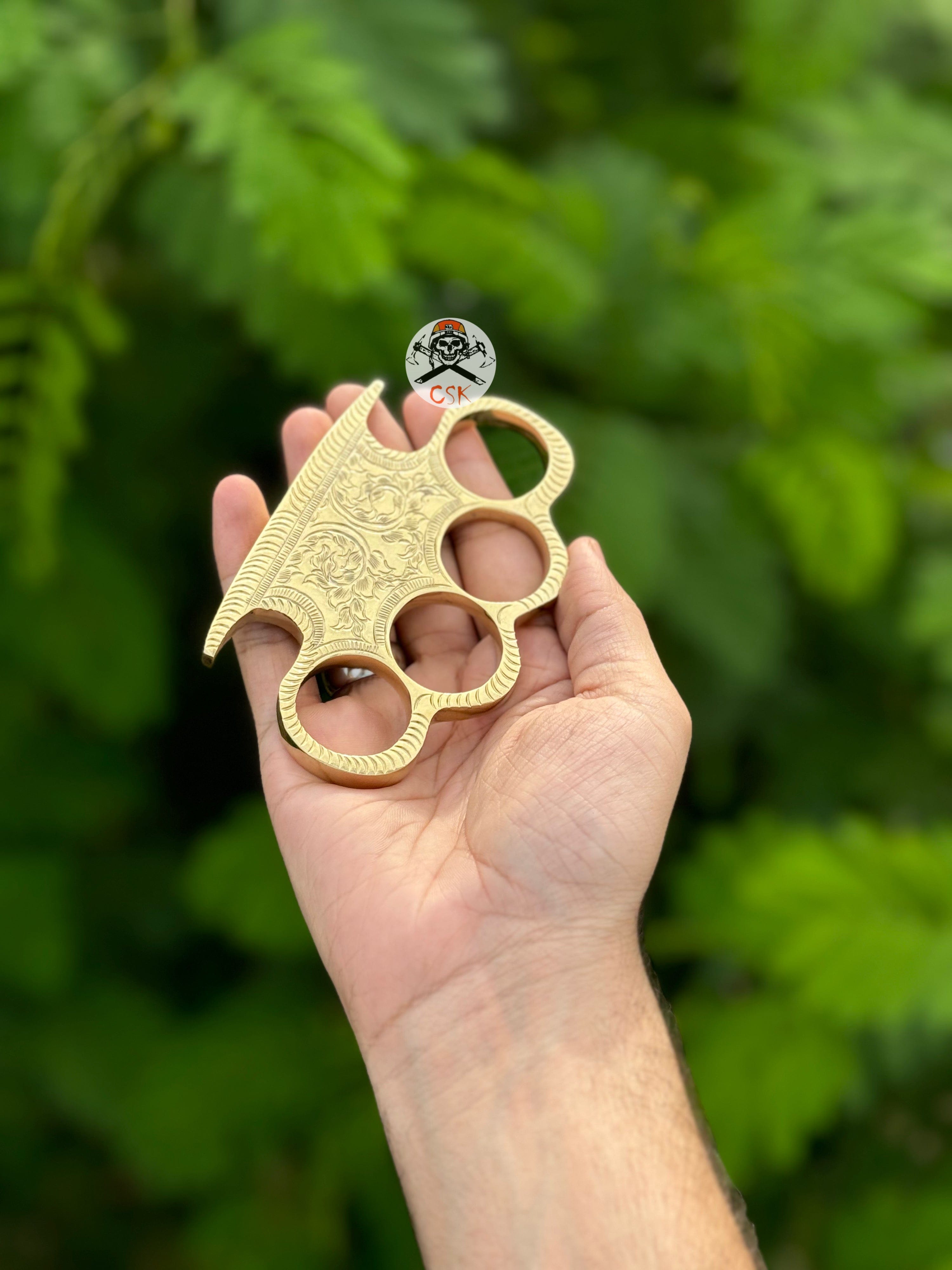 cskforged Premium Handmade Brass Engraved Knuckle